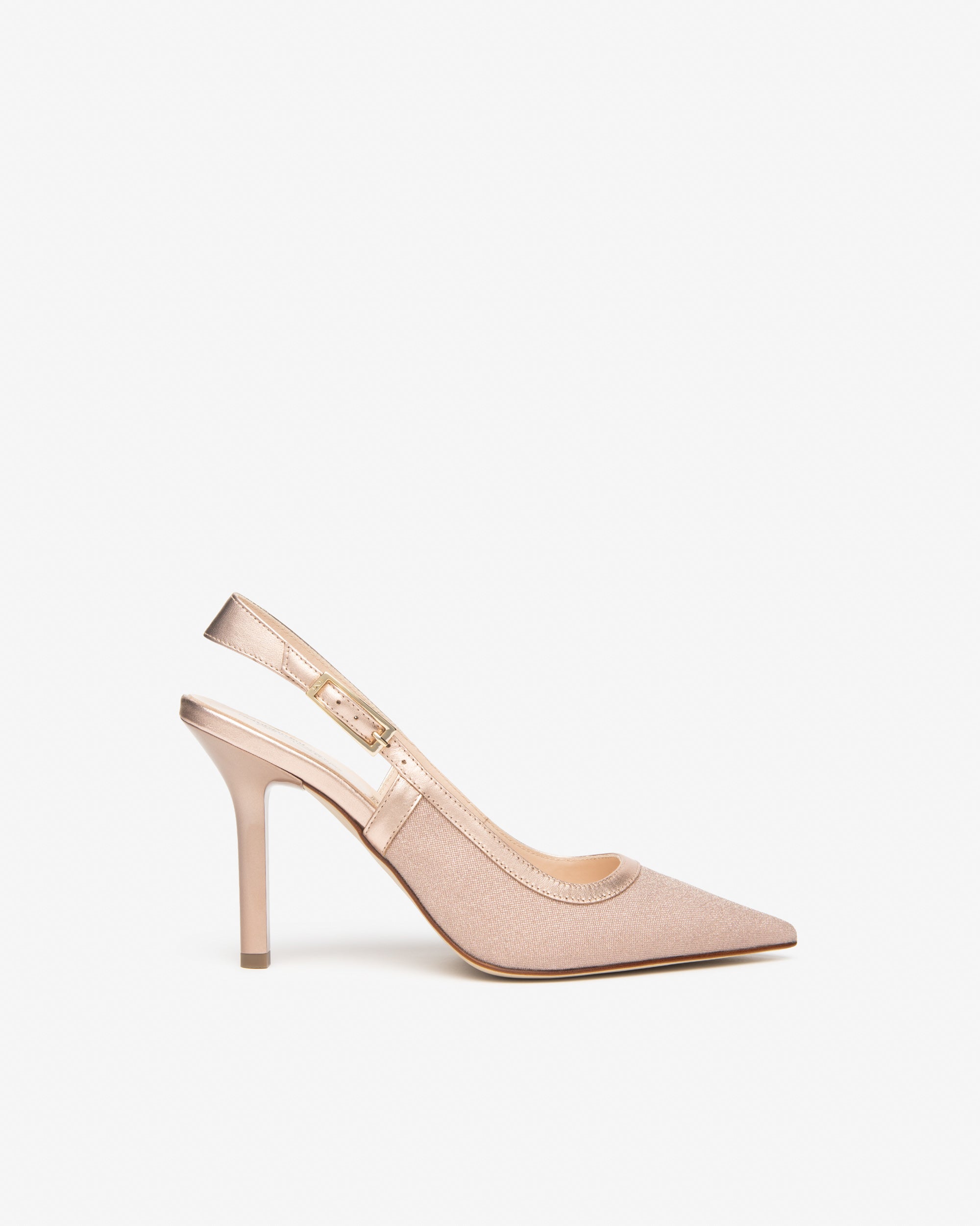 Slingback Donna in Tessuto e Pelle