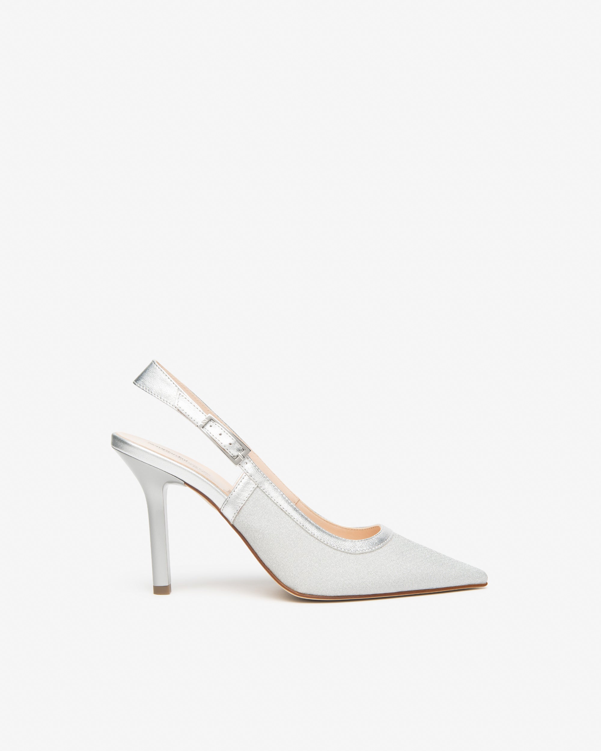 Slingback Donna in Tessuto e Pelle