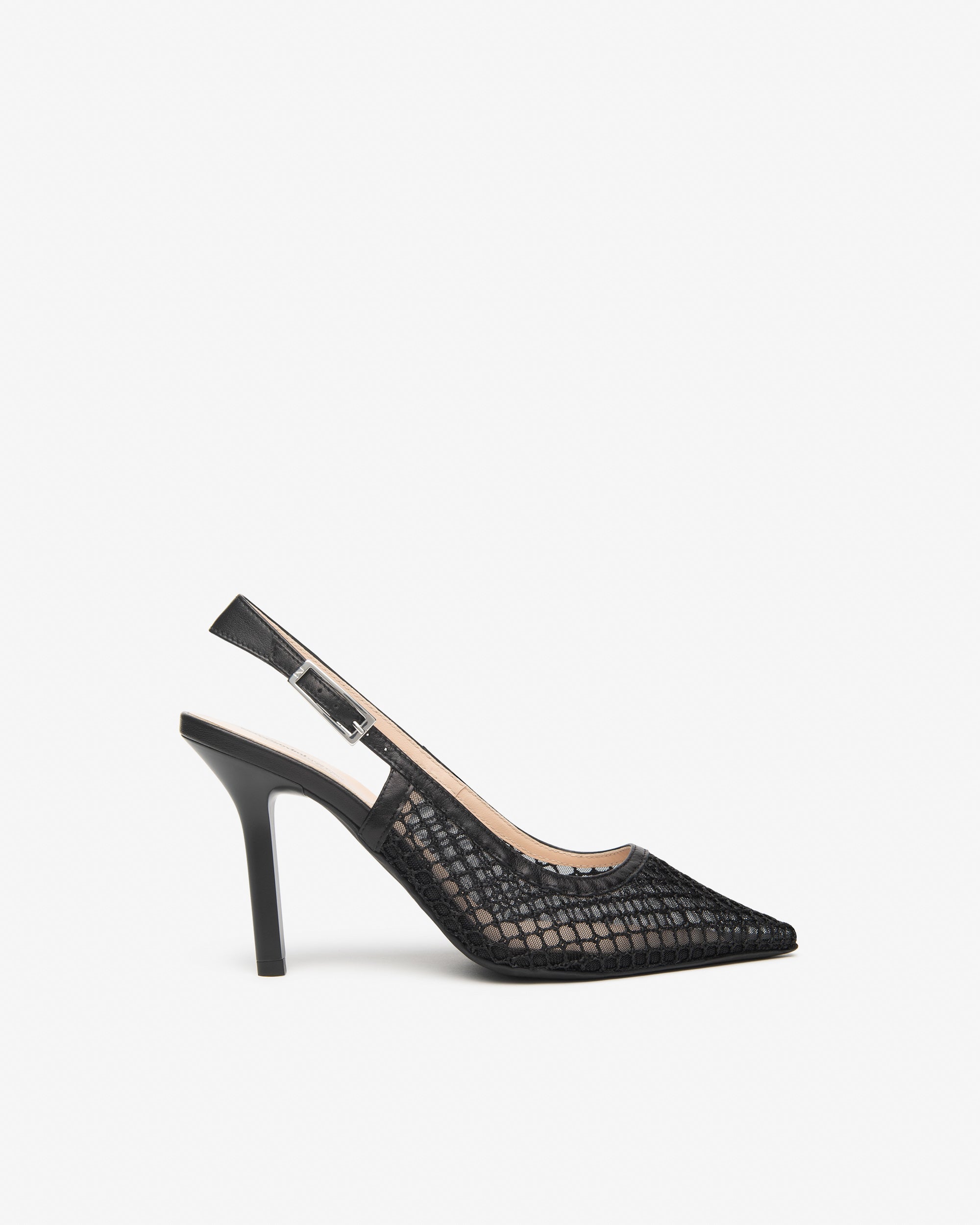 Slingback Donna in Pelle e Tela