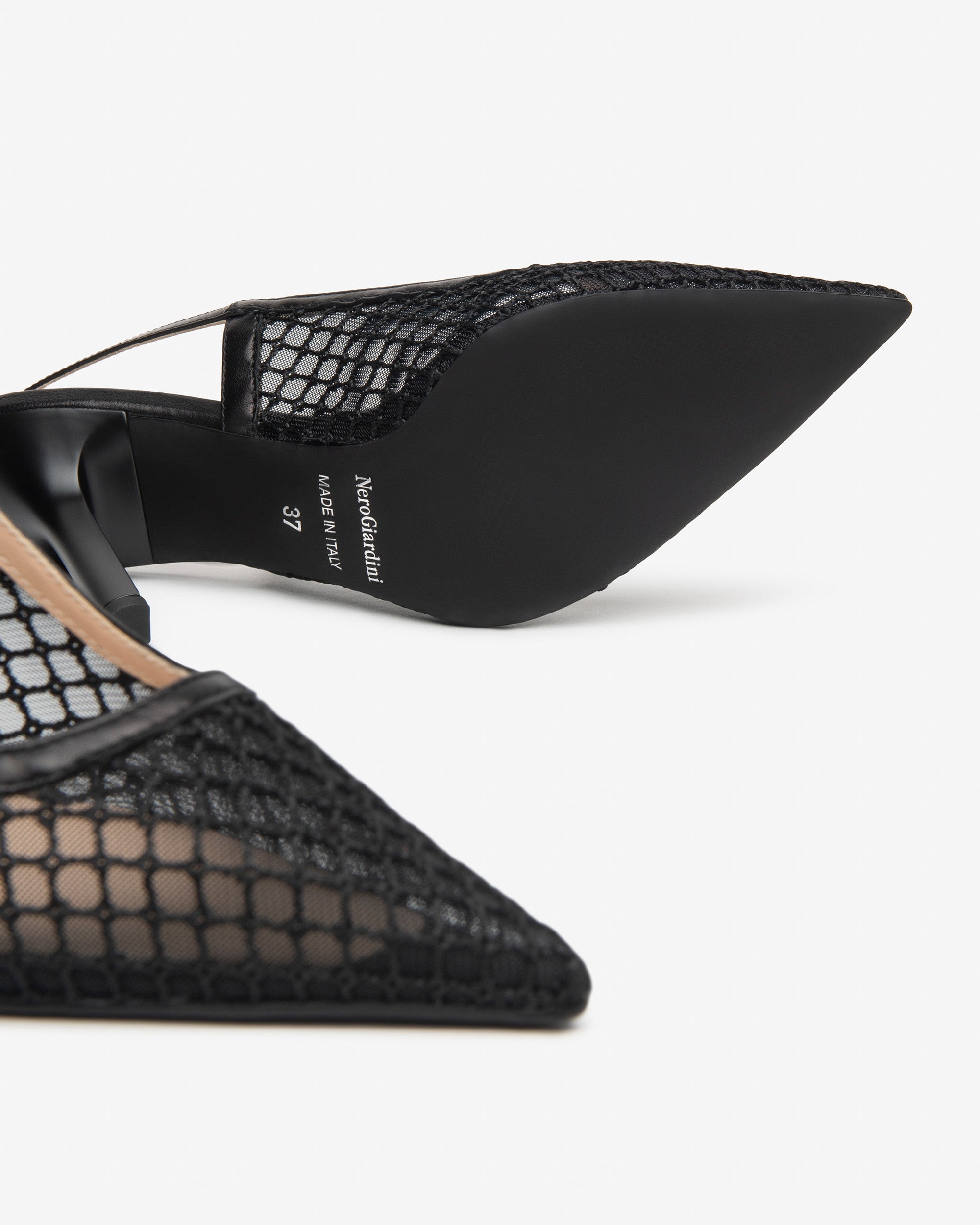 Slingbacks Dames in Leder en Canvas