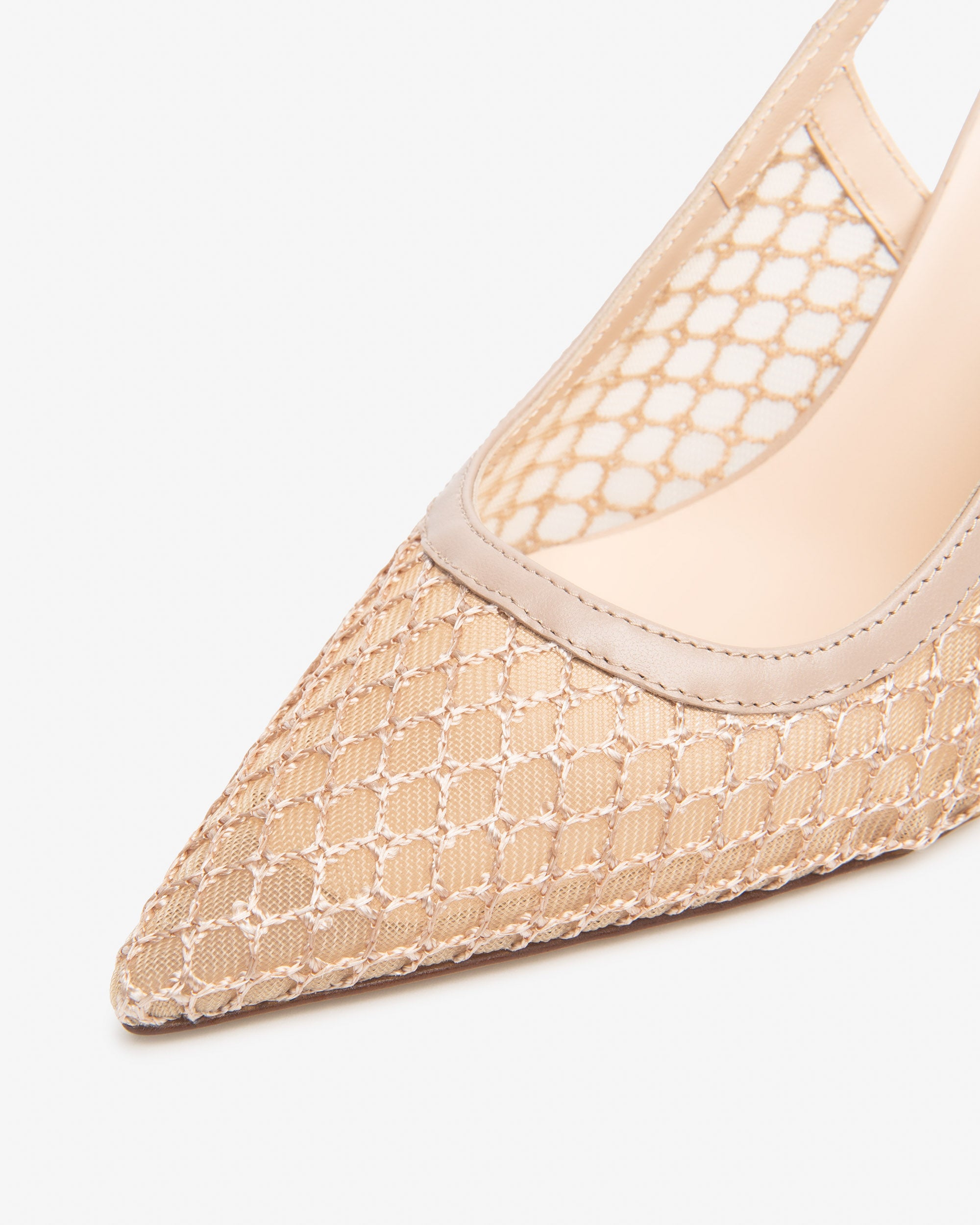Slingback Donna in Pelle e Tela