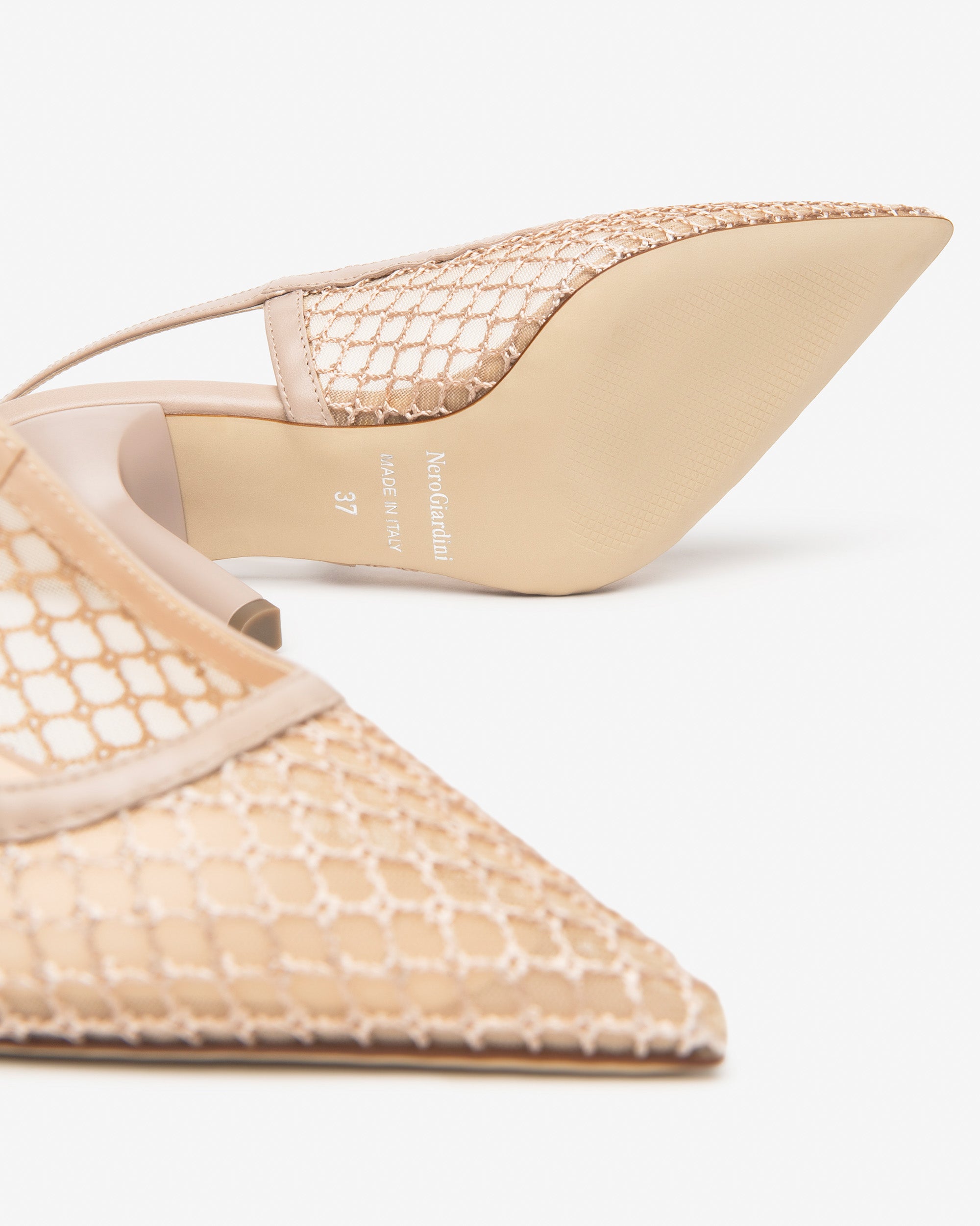 Slingback Donna in Pelle e Tela