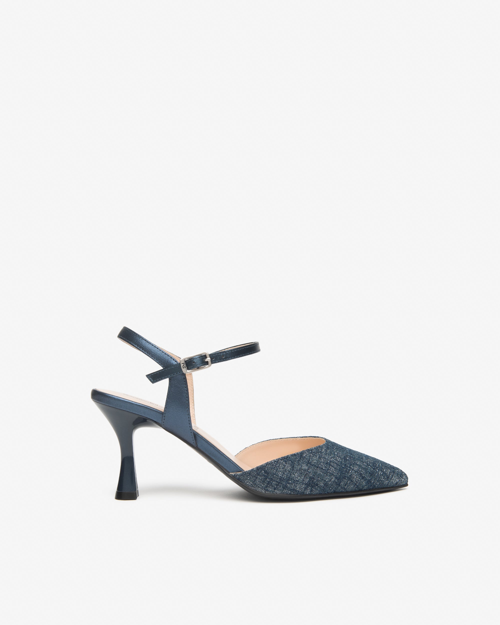 Slingback Donna in Pelle e Tessuto