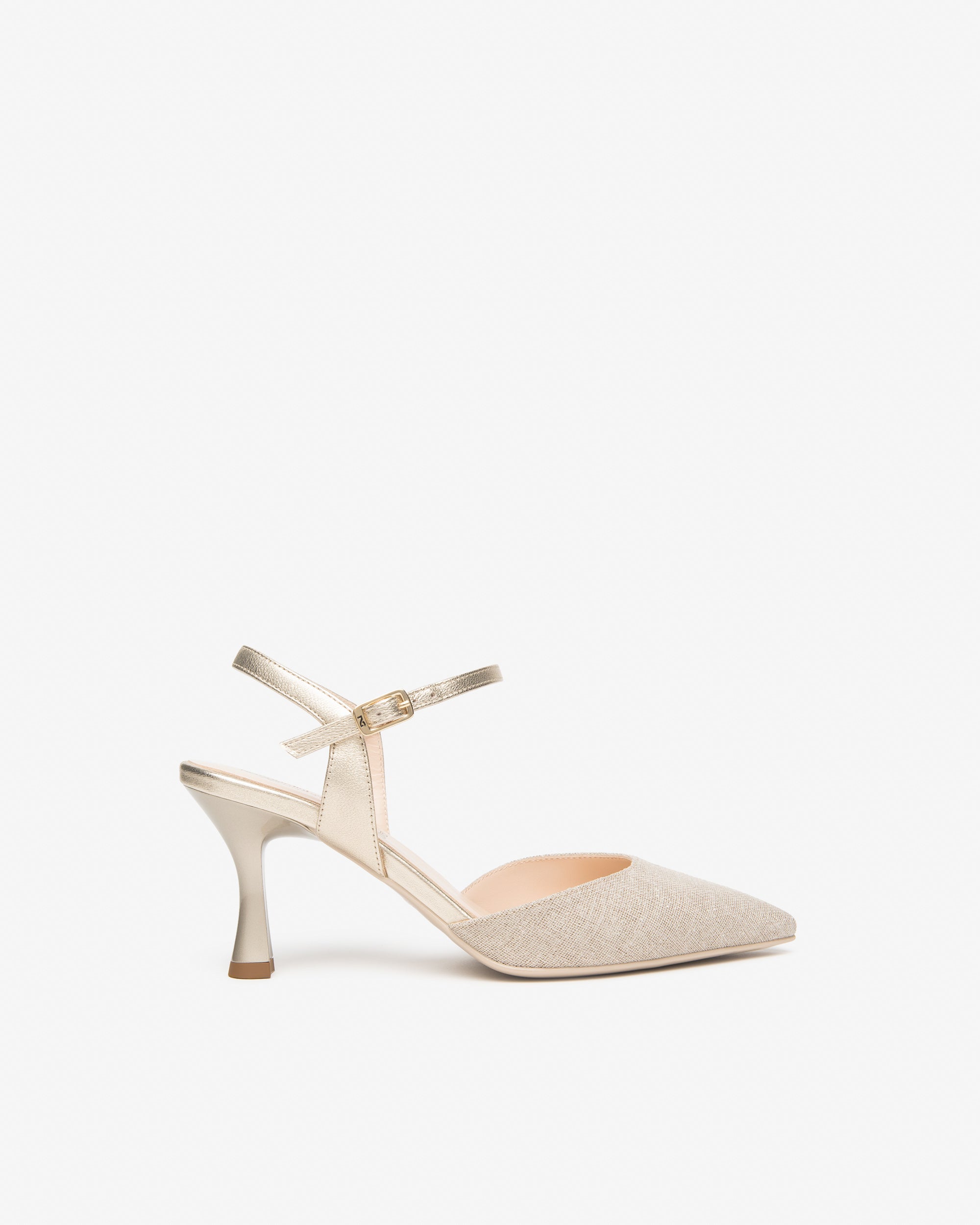Slingback Donna in Pelle e Tessuto