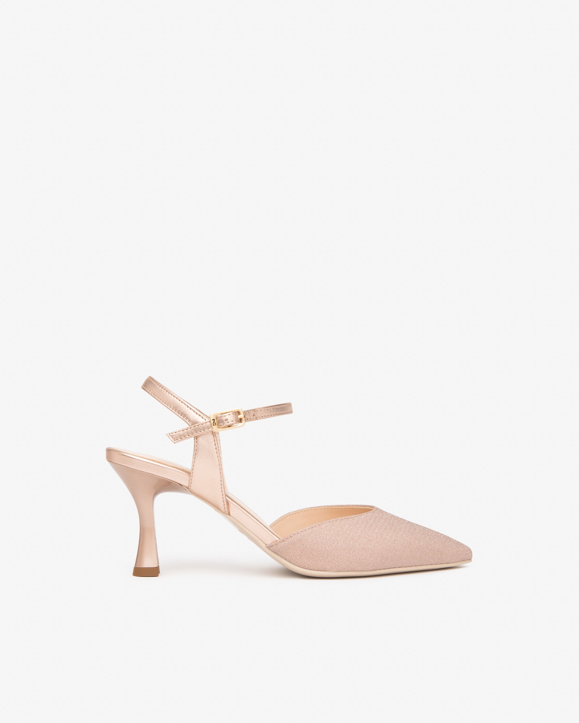 Slingbacks aus Leder und Canvas für Damen