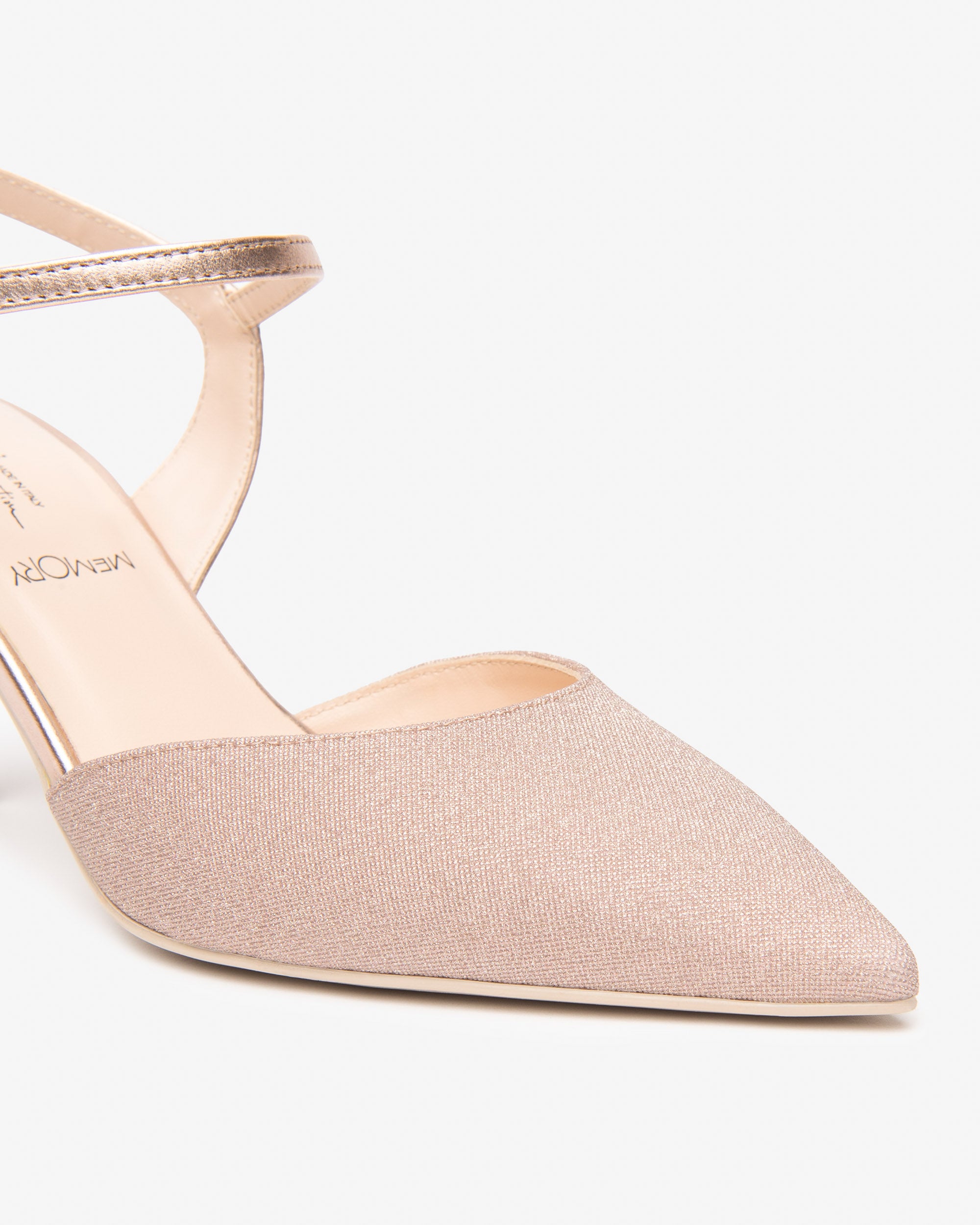 Slingbacks aus Leder und Canvas für Damen