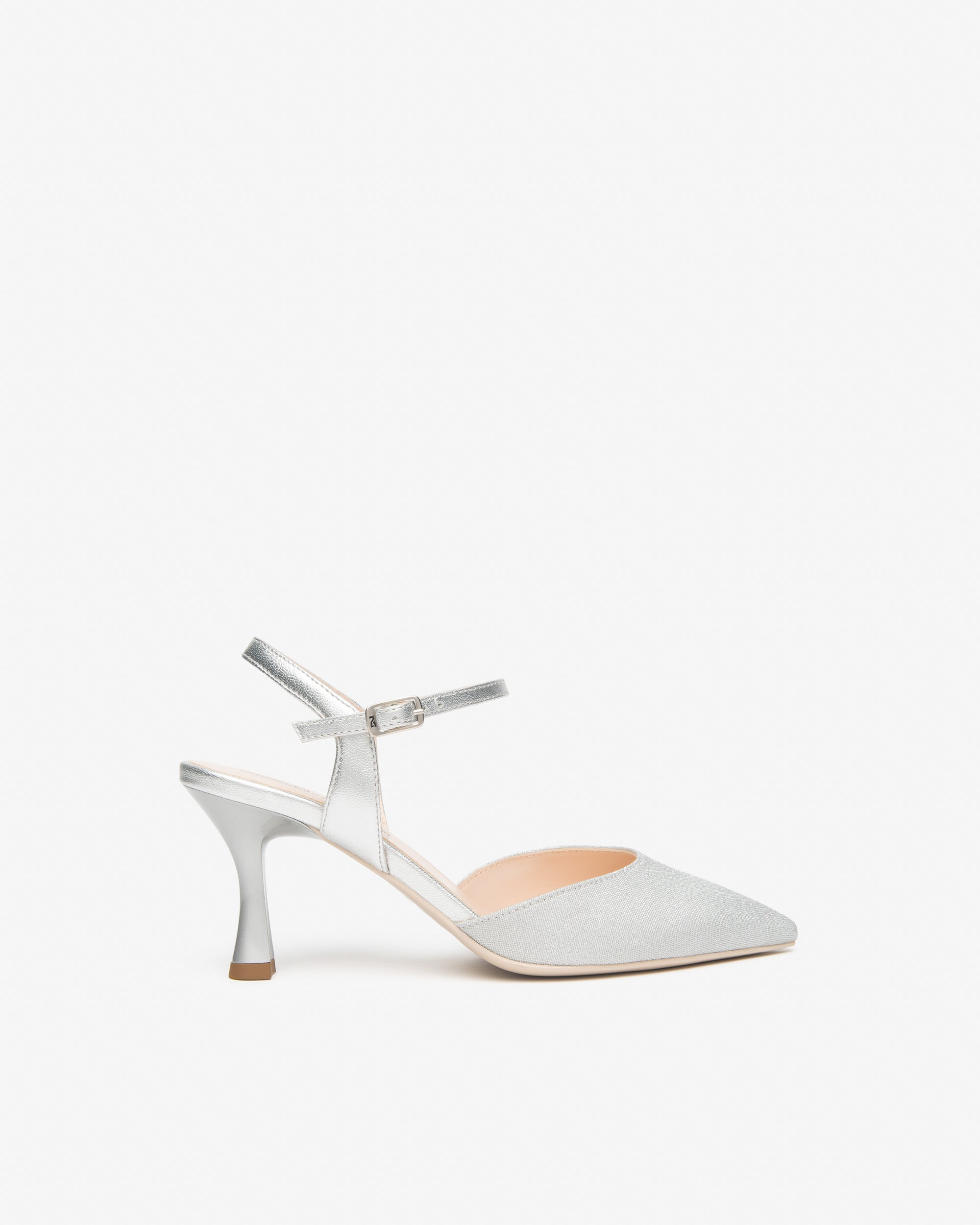 Slingbacks aus Leder und Canvas für Damen
