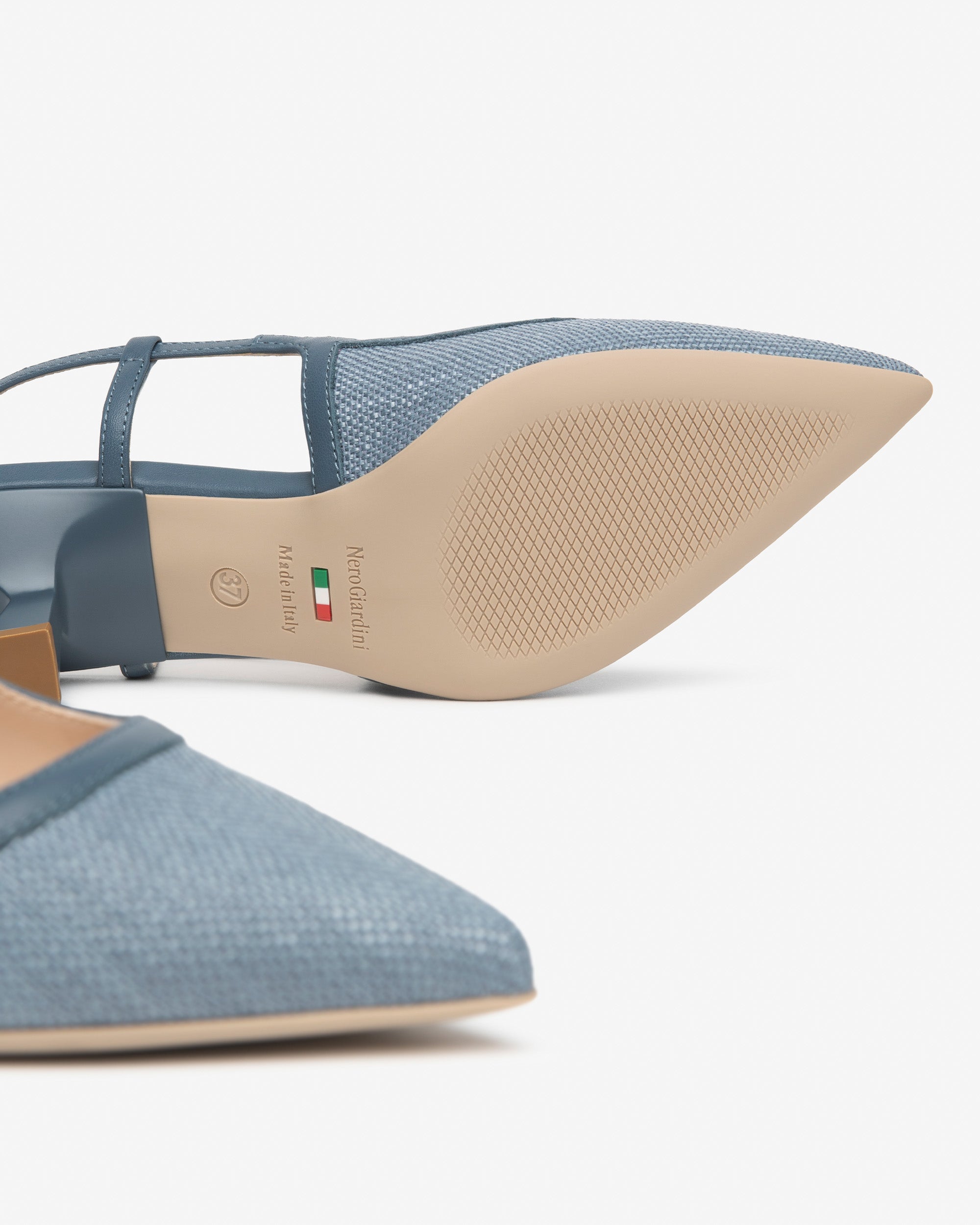 Slingbacks Femme en Cuir et Toile