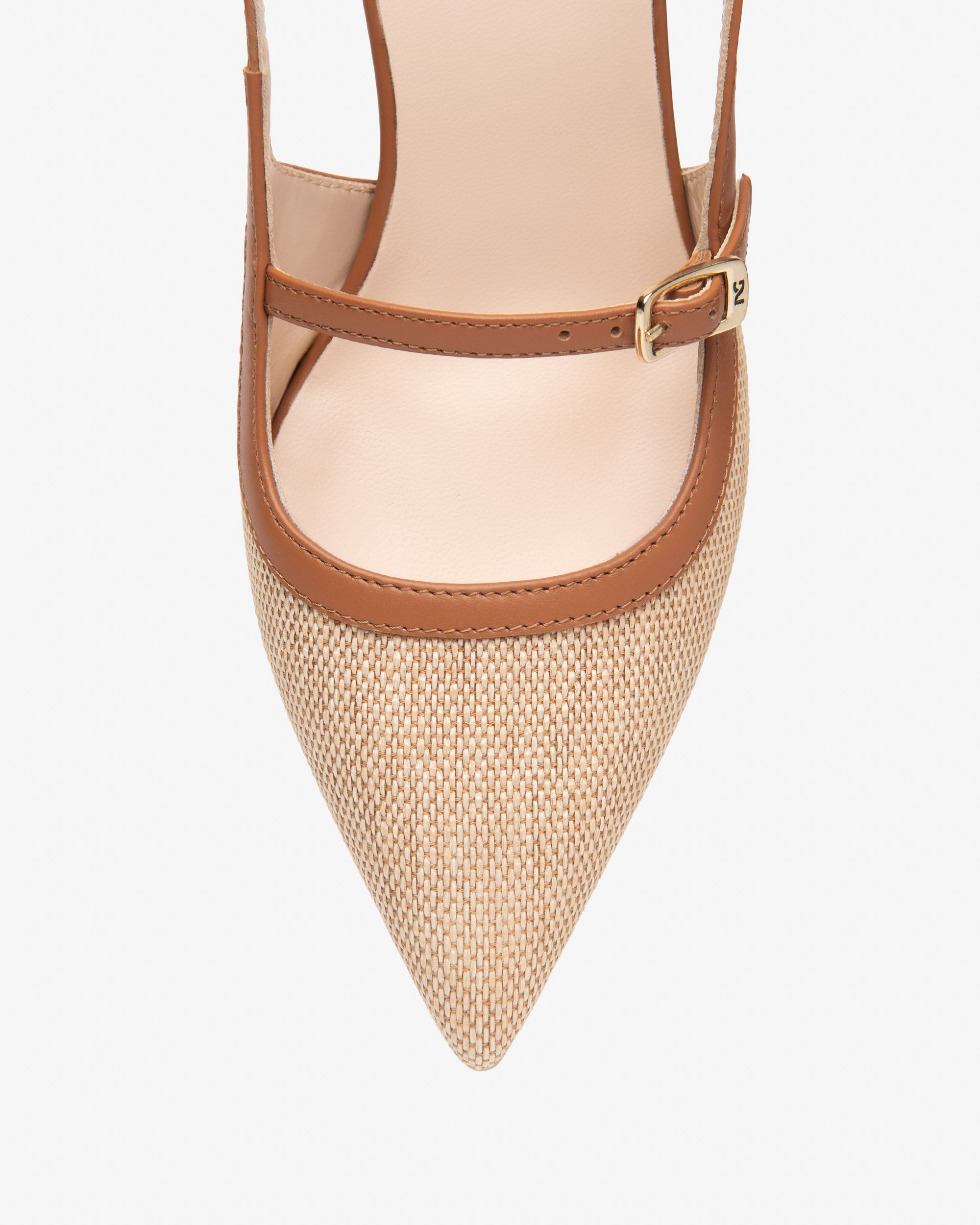 Slingback Donna in Pelle e Tessuto