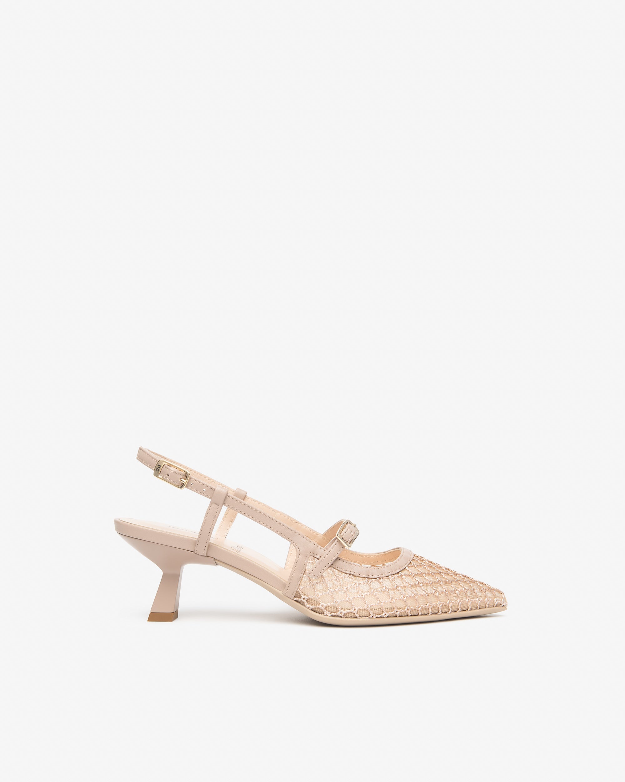 Slingback Donna in Pelle e Tela