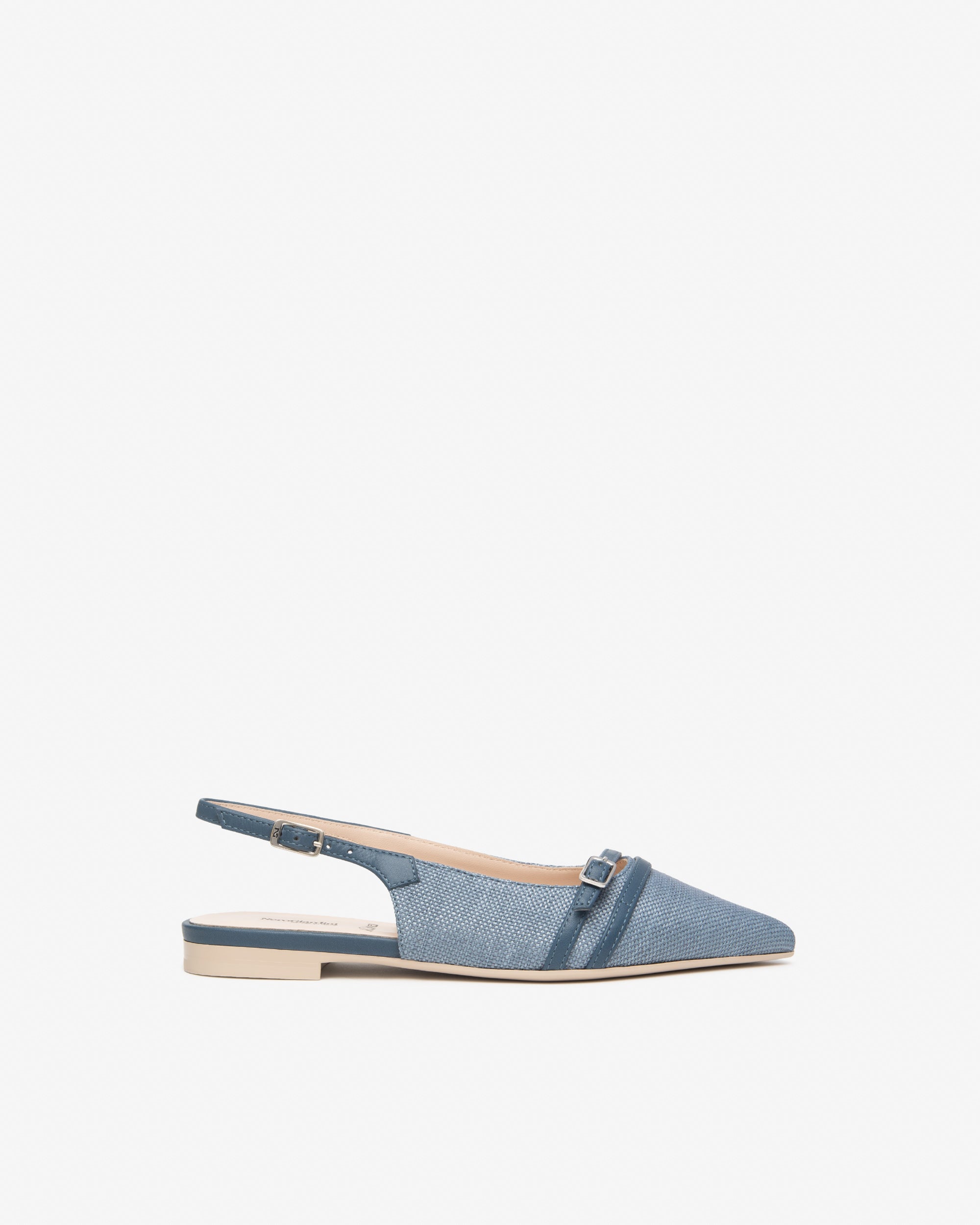 Slingbacks Femme en Tissu et Cuir