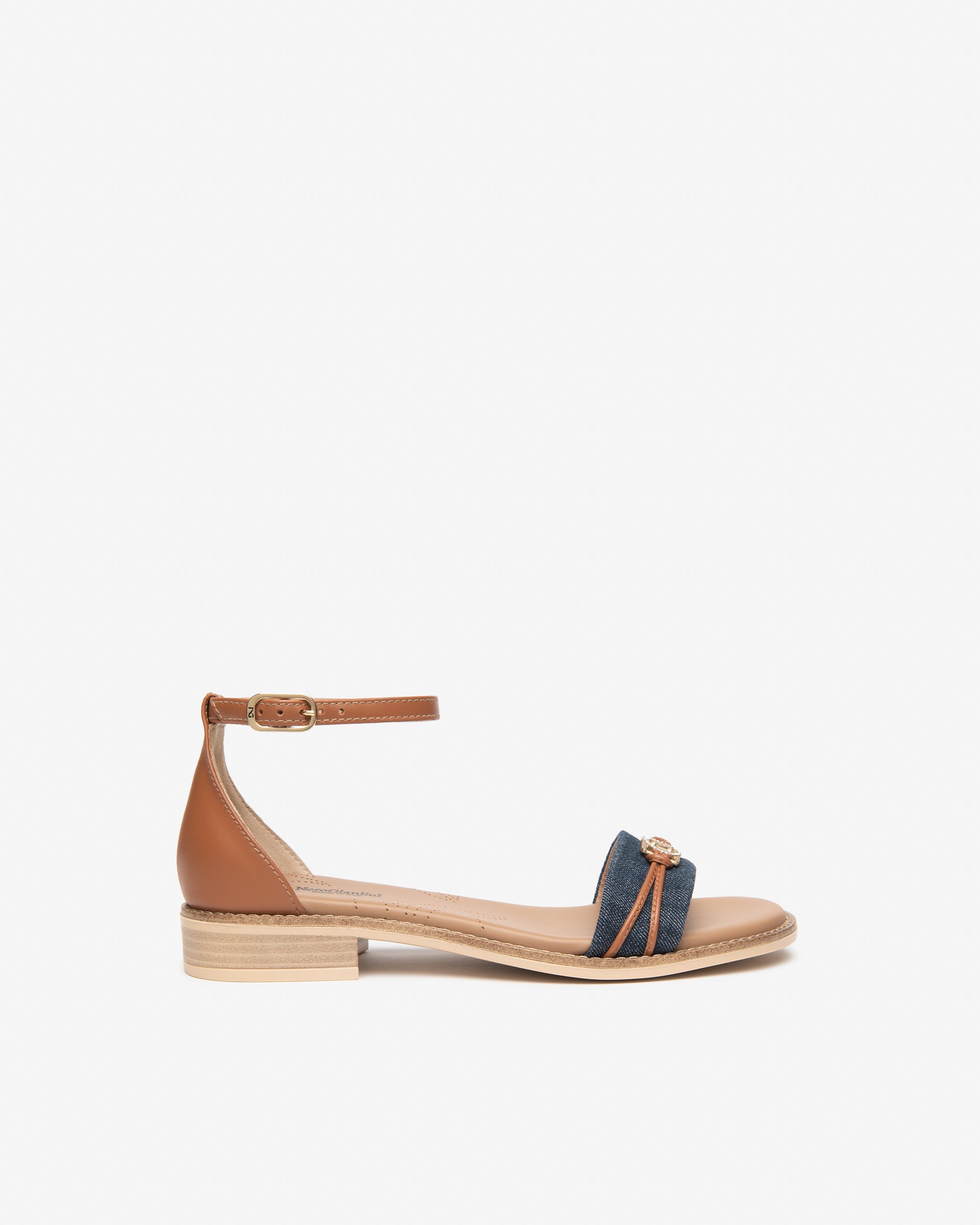 Sandalen Dames in Leder en Textiel