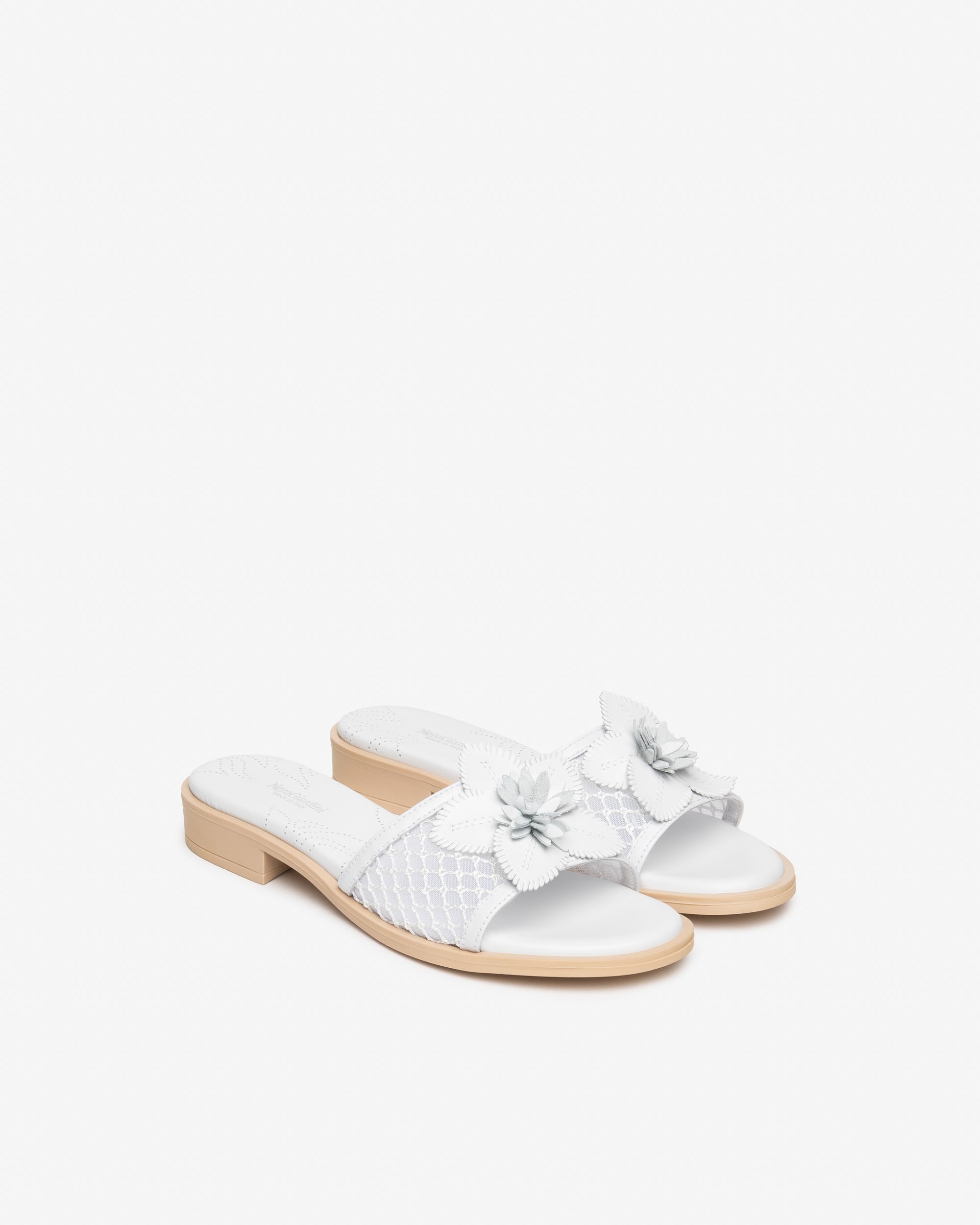 Mules Femme en Cuir et Toile