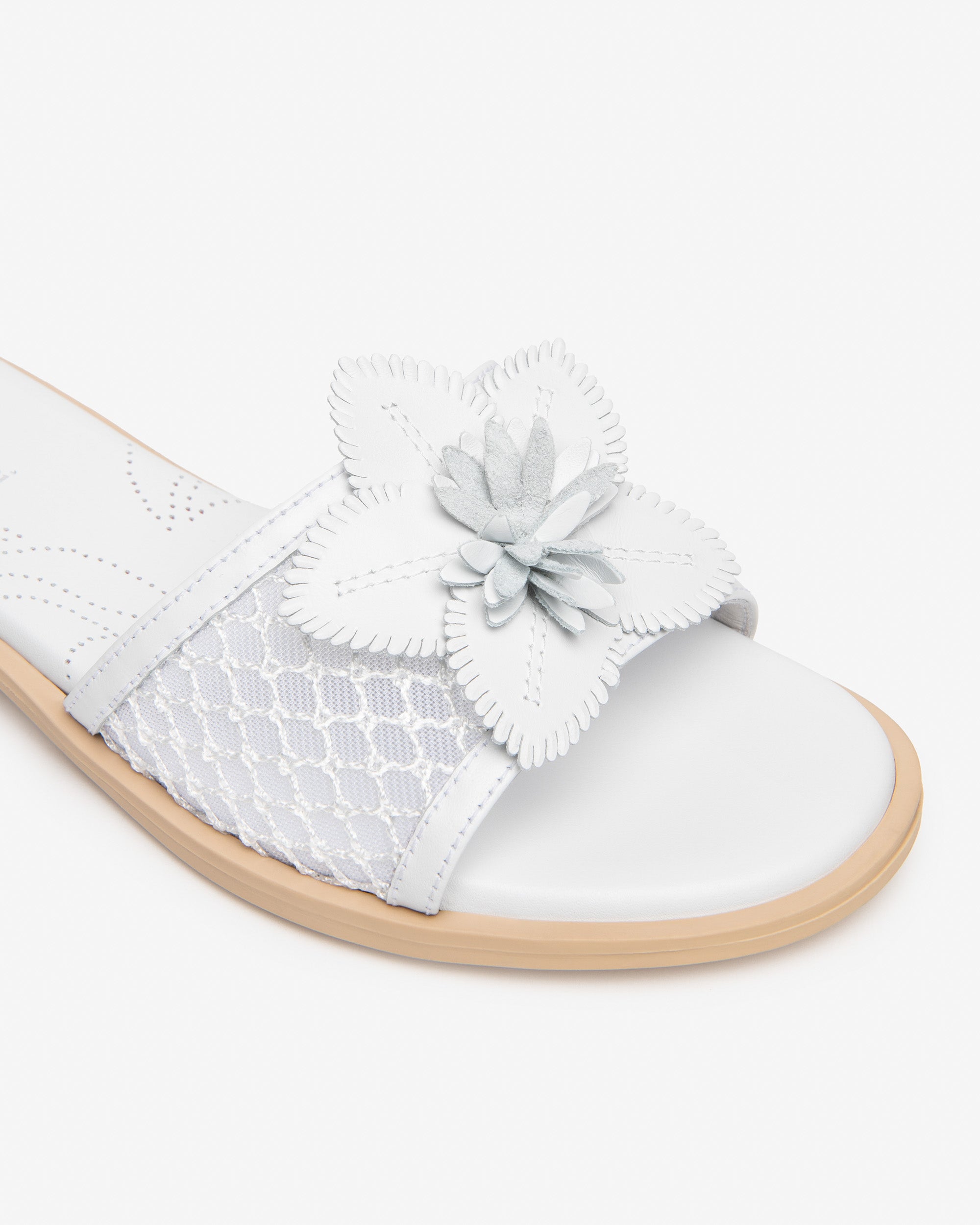 Mules Femme en Cuir et Toile