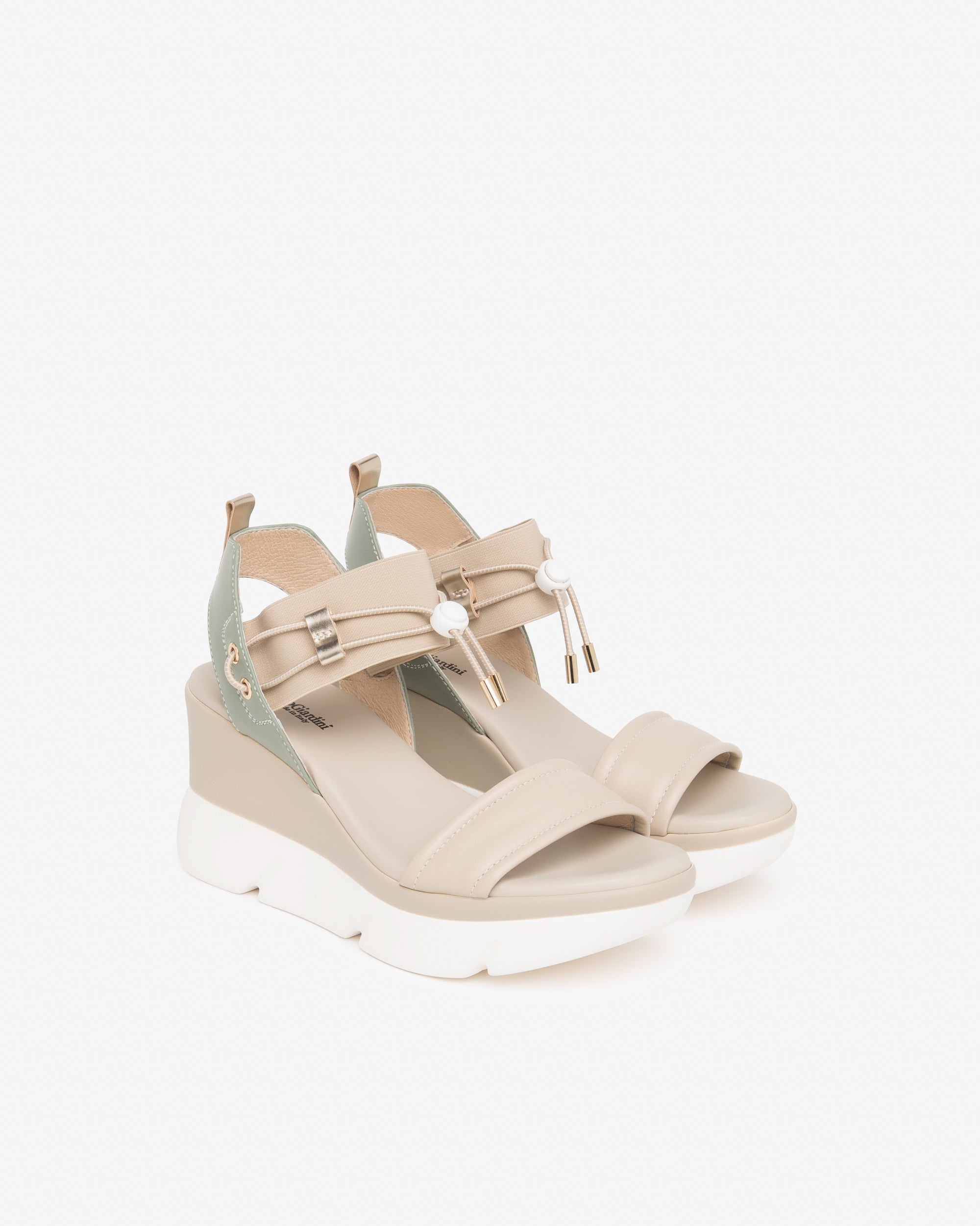 Sandalen Dames in Leder en Technisch Materiaal