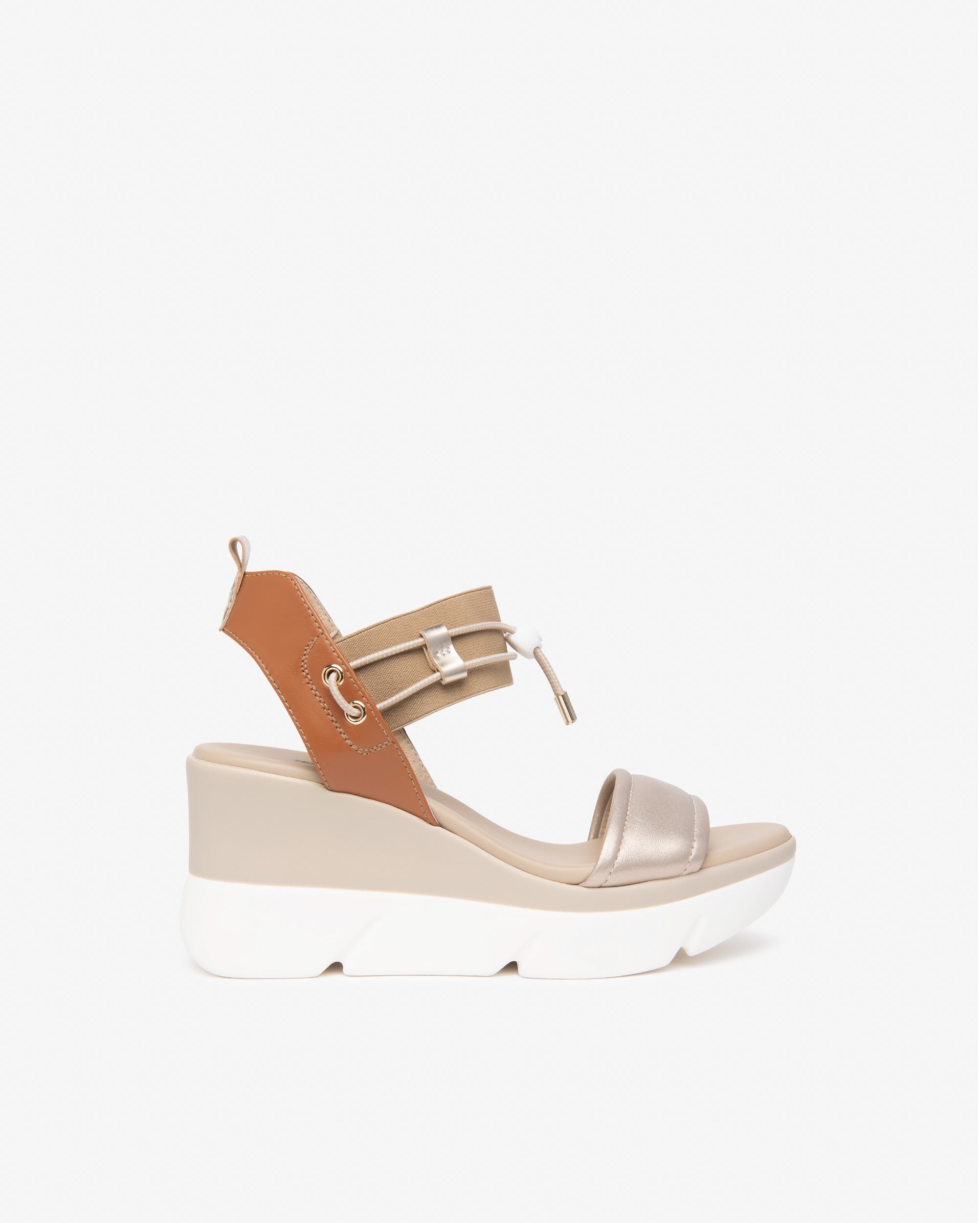 Sandalen Dames in Leder en Technisch Materiaal