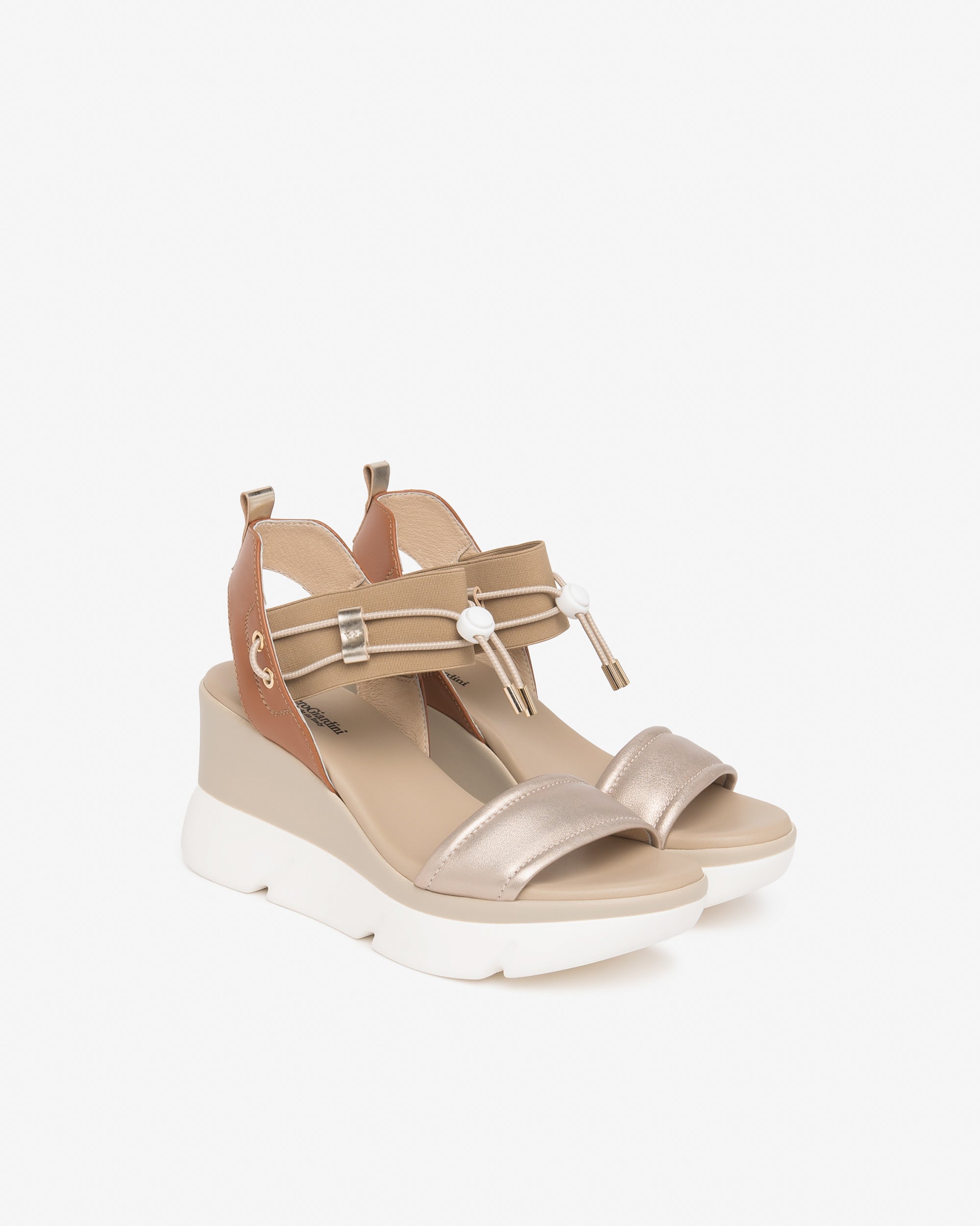 Sandalen Dames in Leder en Technisch Materiaal