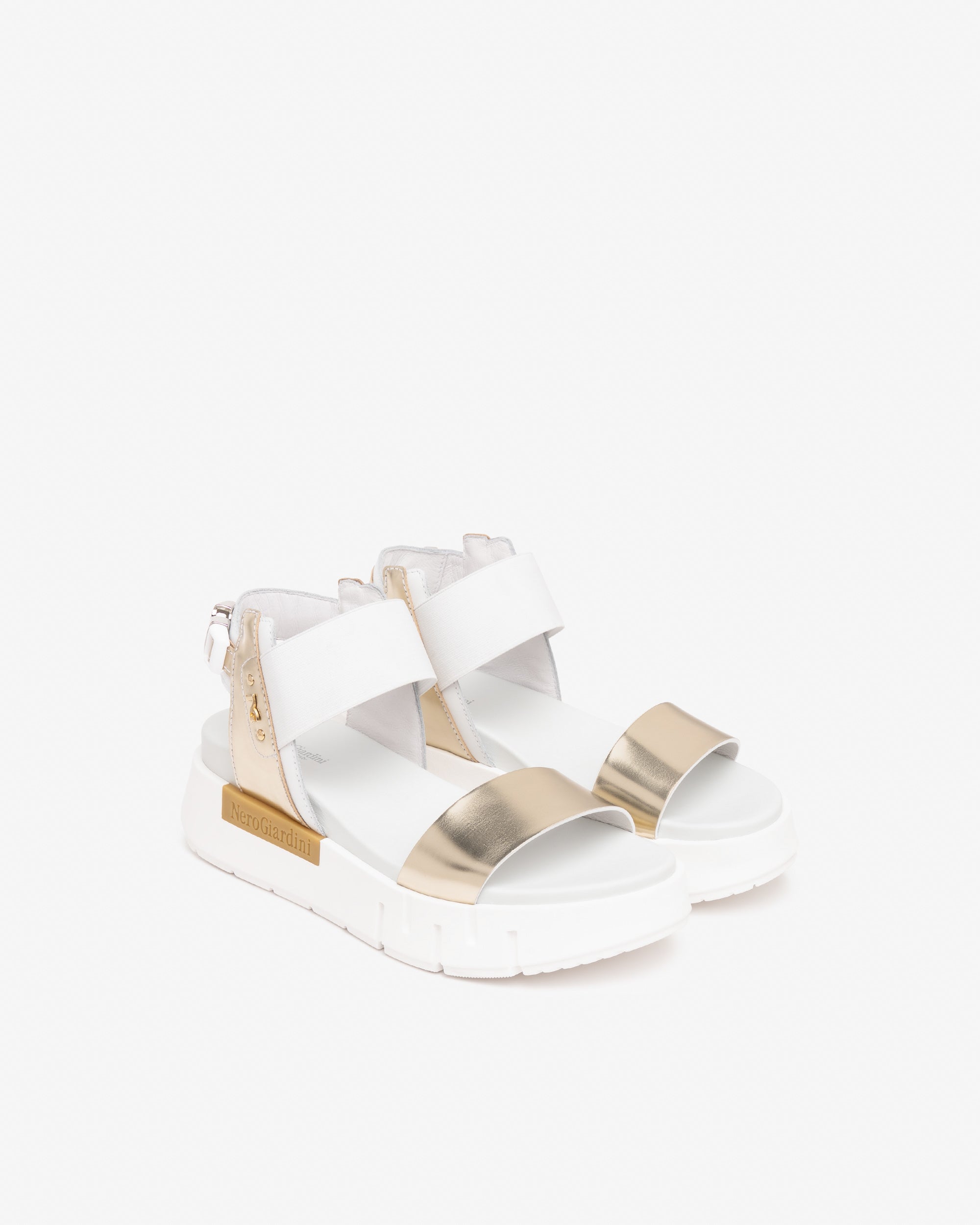 Sandalen Dames in Leder en Technisch Materiaal