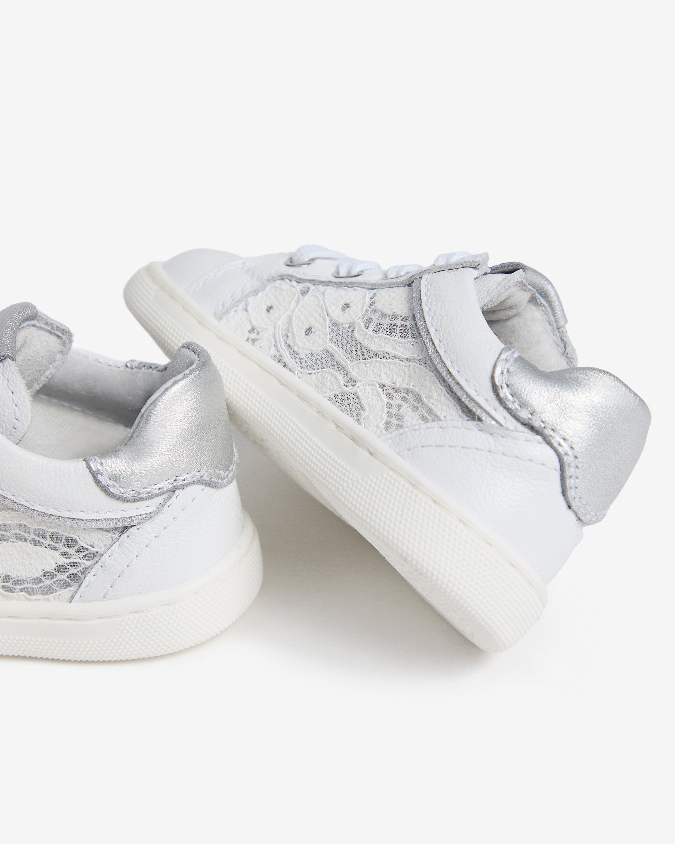 Sneakers Junior de Niña de Tejido y Piel