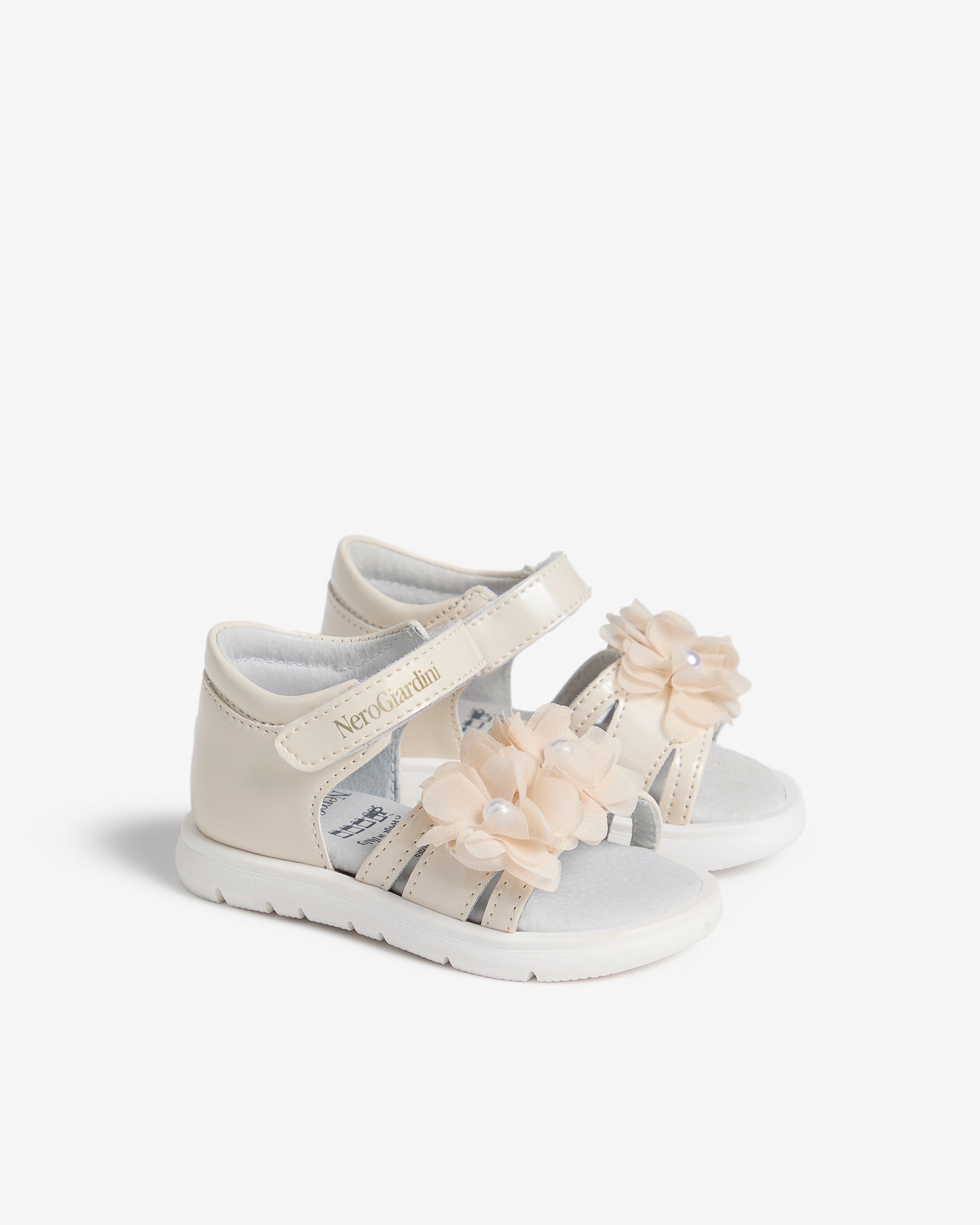 Sandalen Junior voor Meisje in Leder en Technisch Materiaal