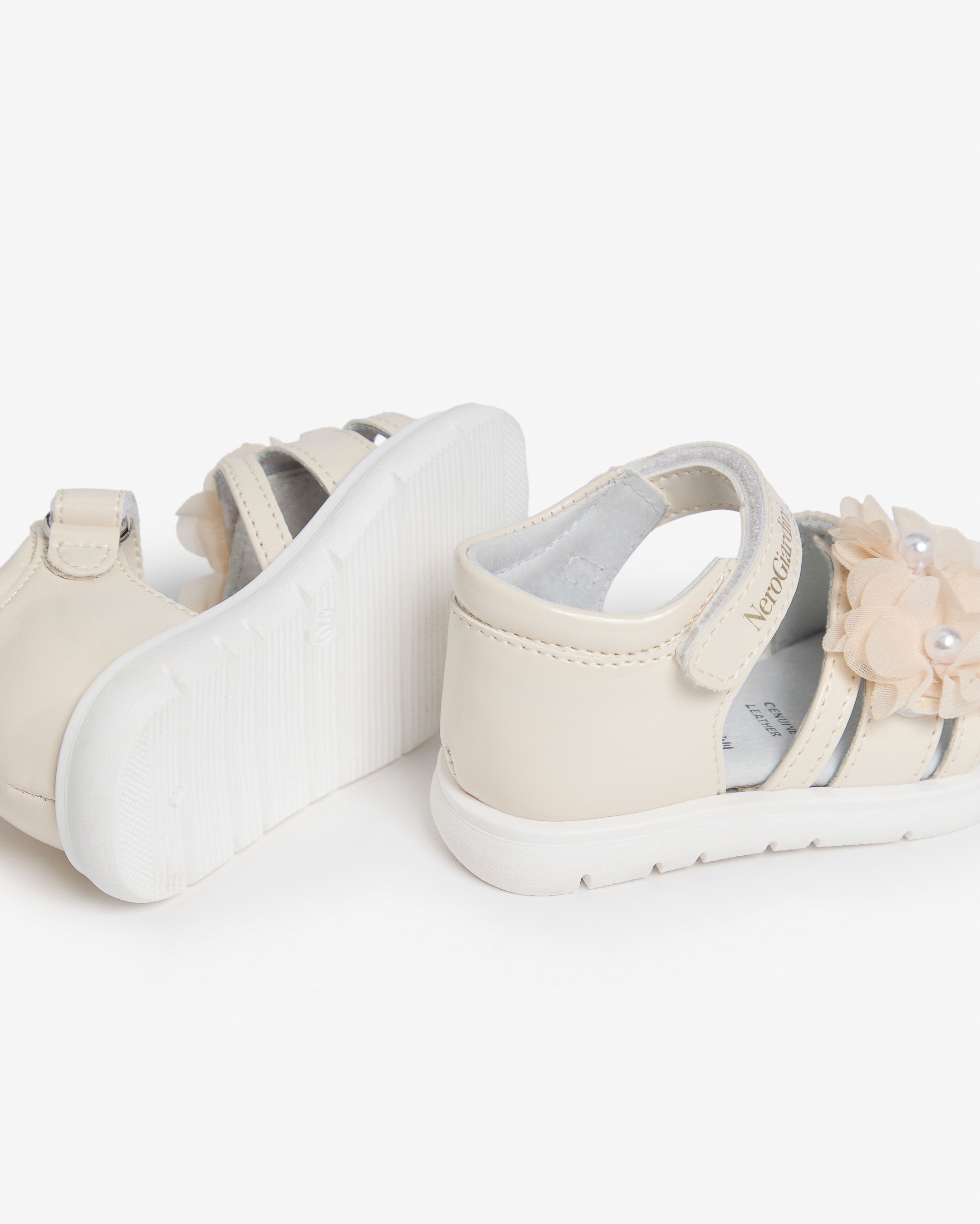 Sandalen Junior voor Meisje in Leder en Technisch Materiaal
