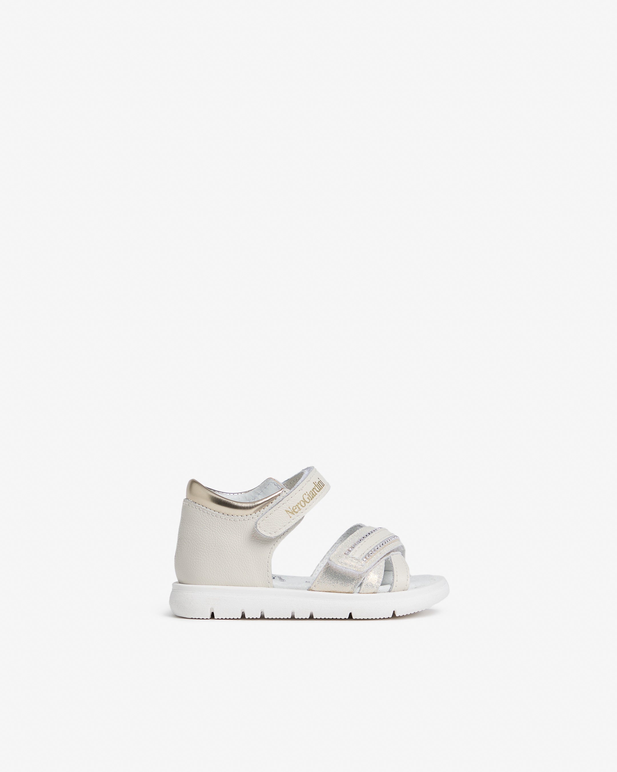 Junior Leather and Technical Fabric Sandals for Girls