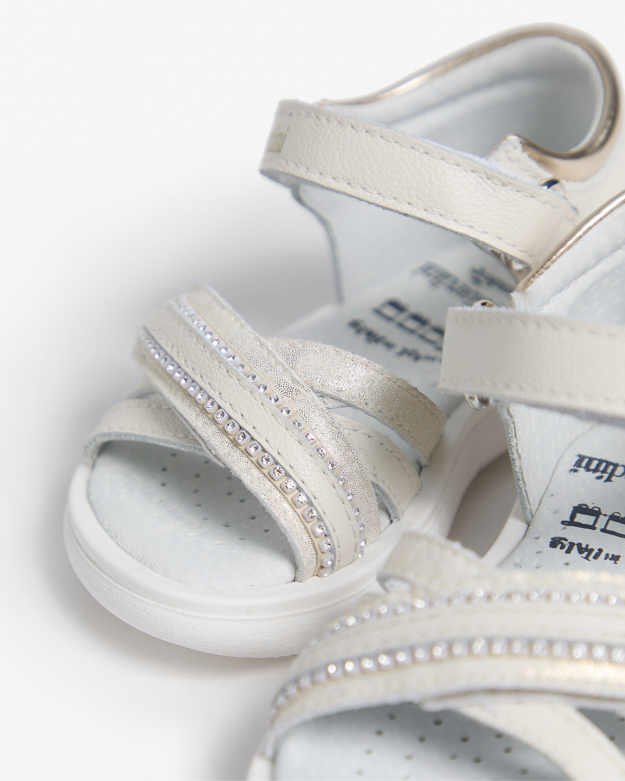 Sandalen Junior voor Meisje in Leder en Technisch Materiaal