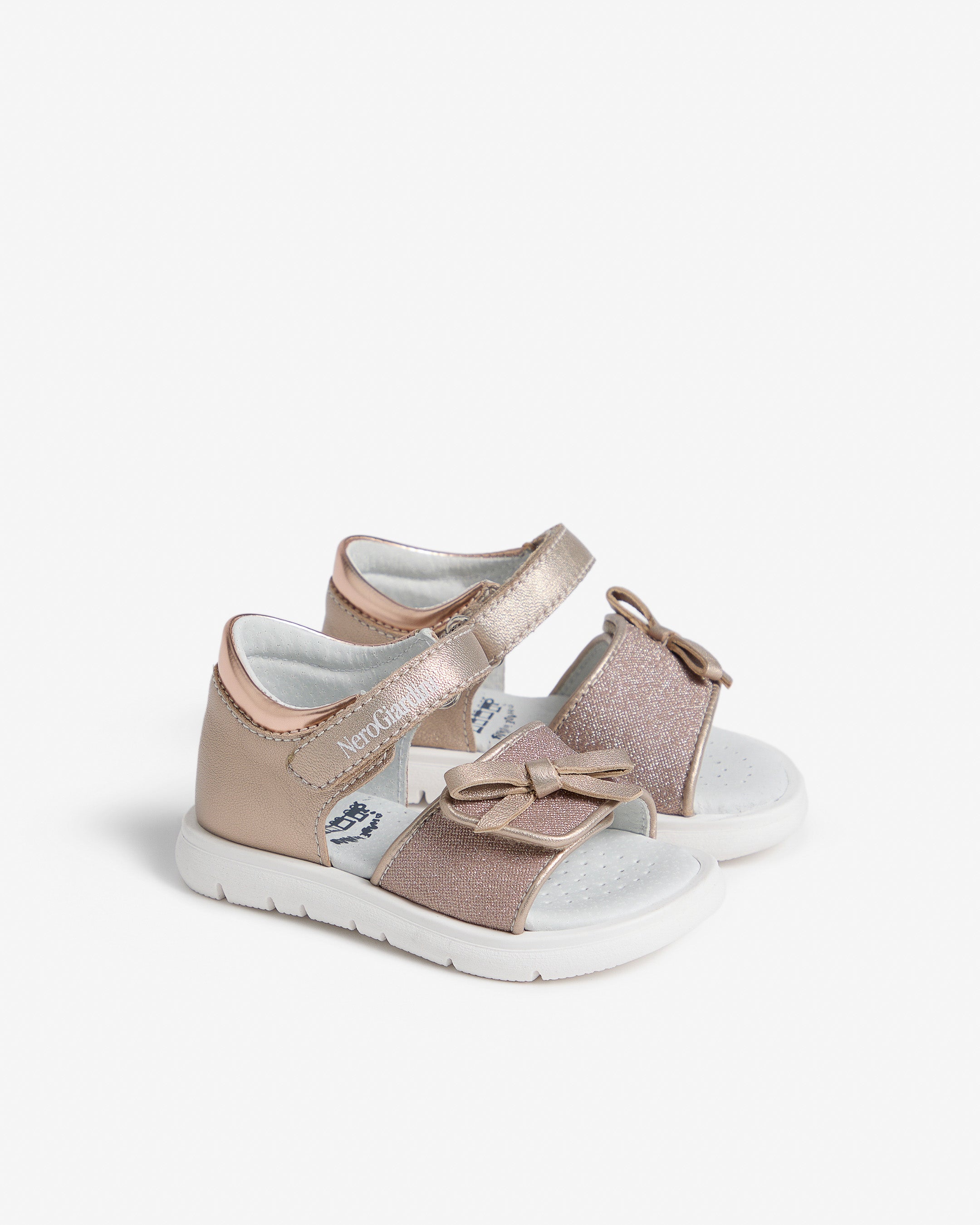 Sandalen Junior voor Meisje in Technisch Materiaal en Leder