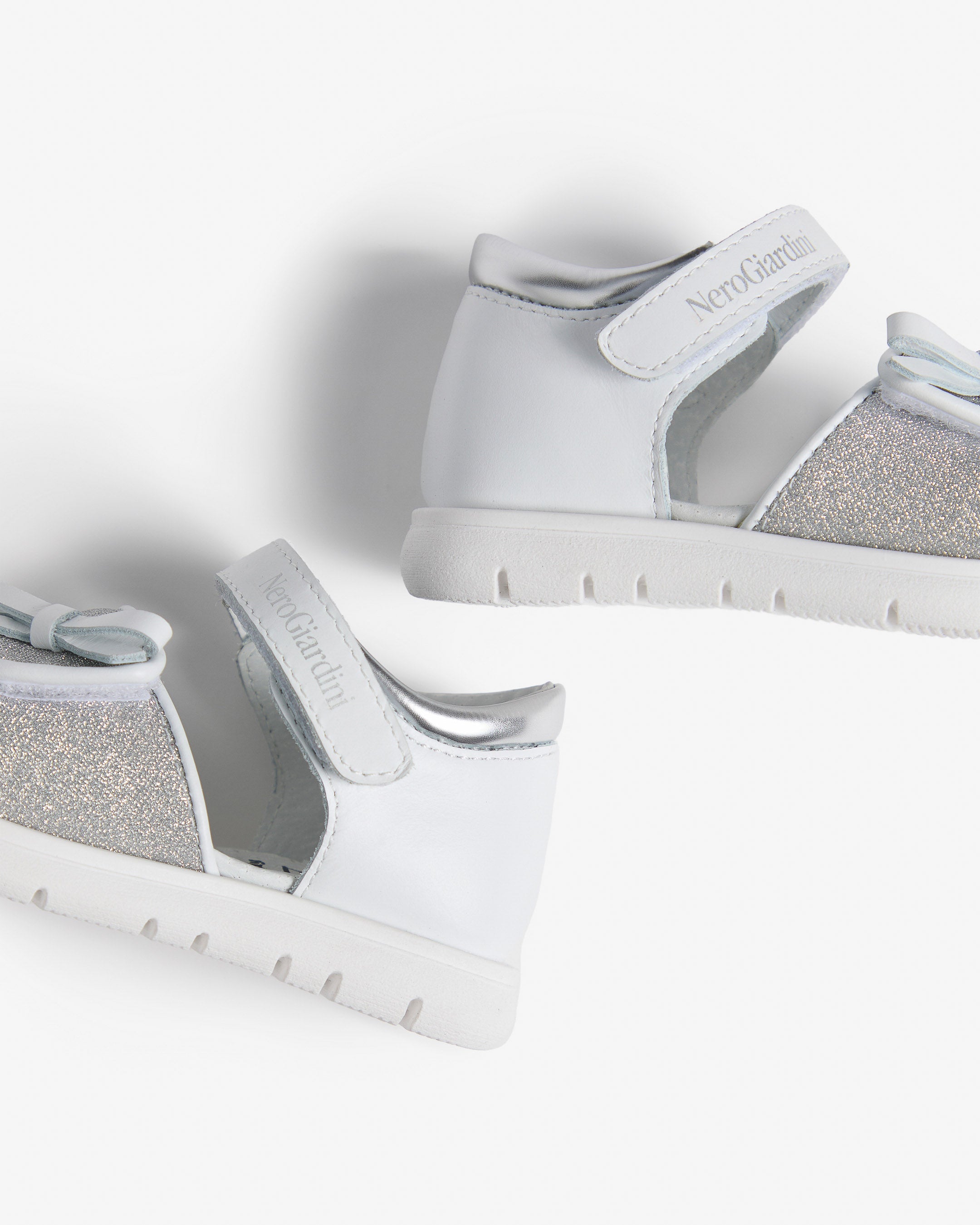 Sandalen Junior voor Meisje in Technisch Materiaal en Leder