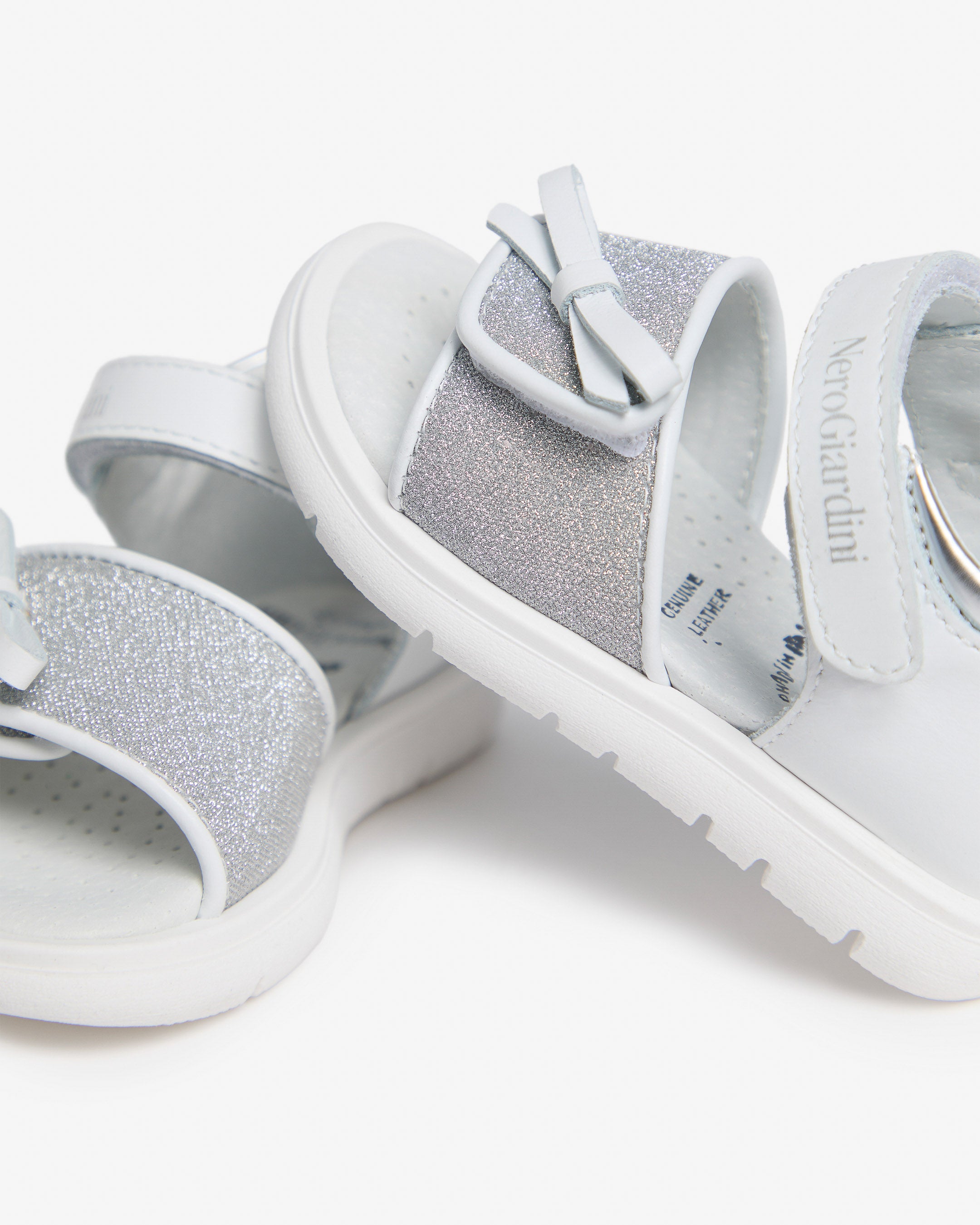 Sandalen Junior voor Meisje in Technisch Materiaal en Leder