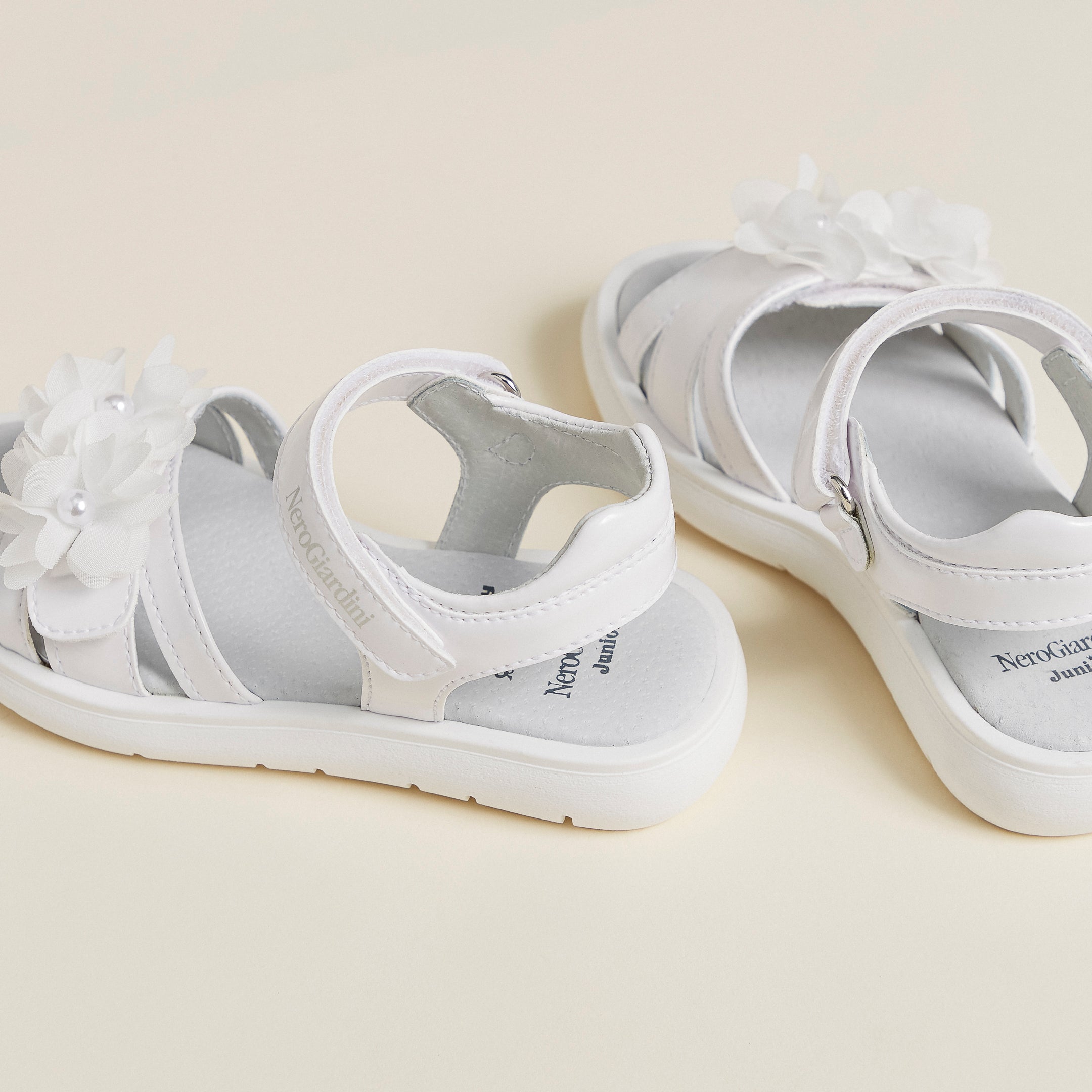 Sandalen Junior voor Meisje in Leder en Technisch Materiaal