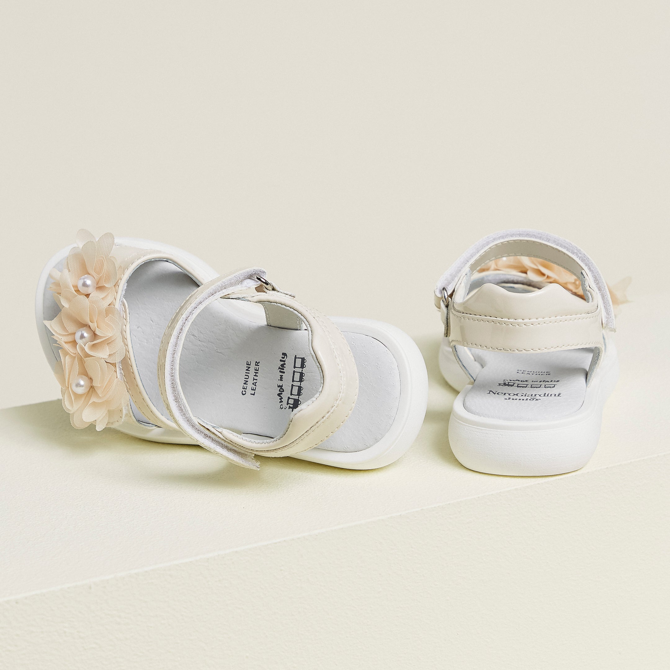 Sandalen Junior voor Meisje in Leder en Technisch Materiaal