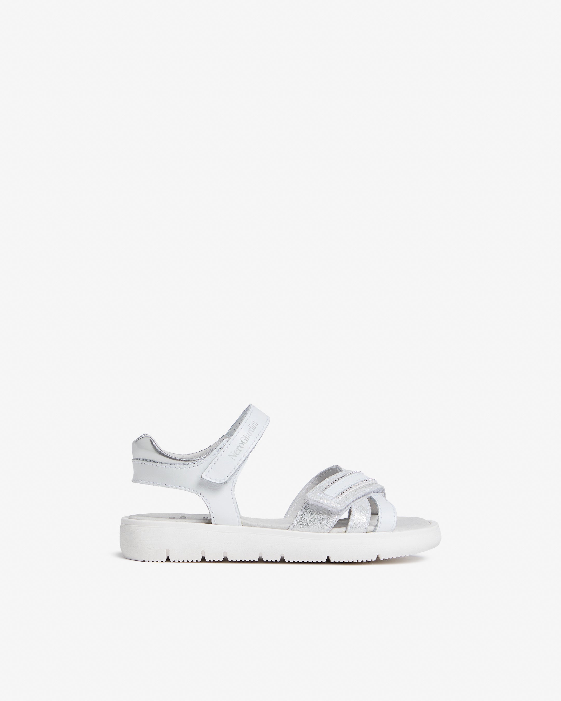 Junior Leather and Technical Fabric Sandals for Girls