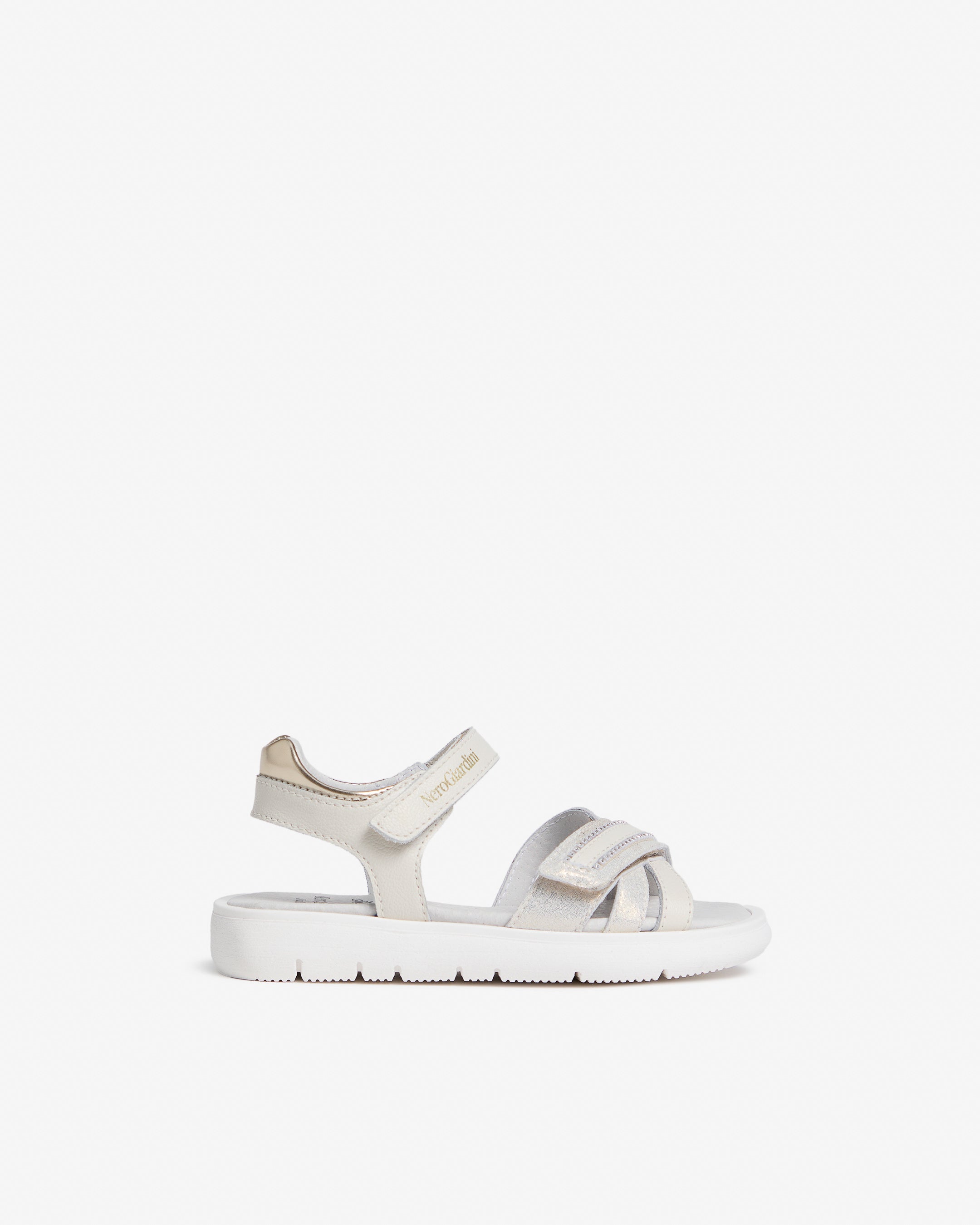 Sandalen Junior voor Meisje in Leder en Technisch Materiaal