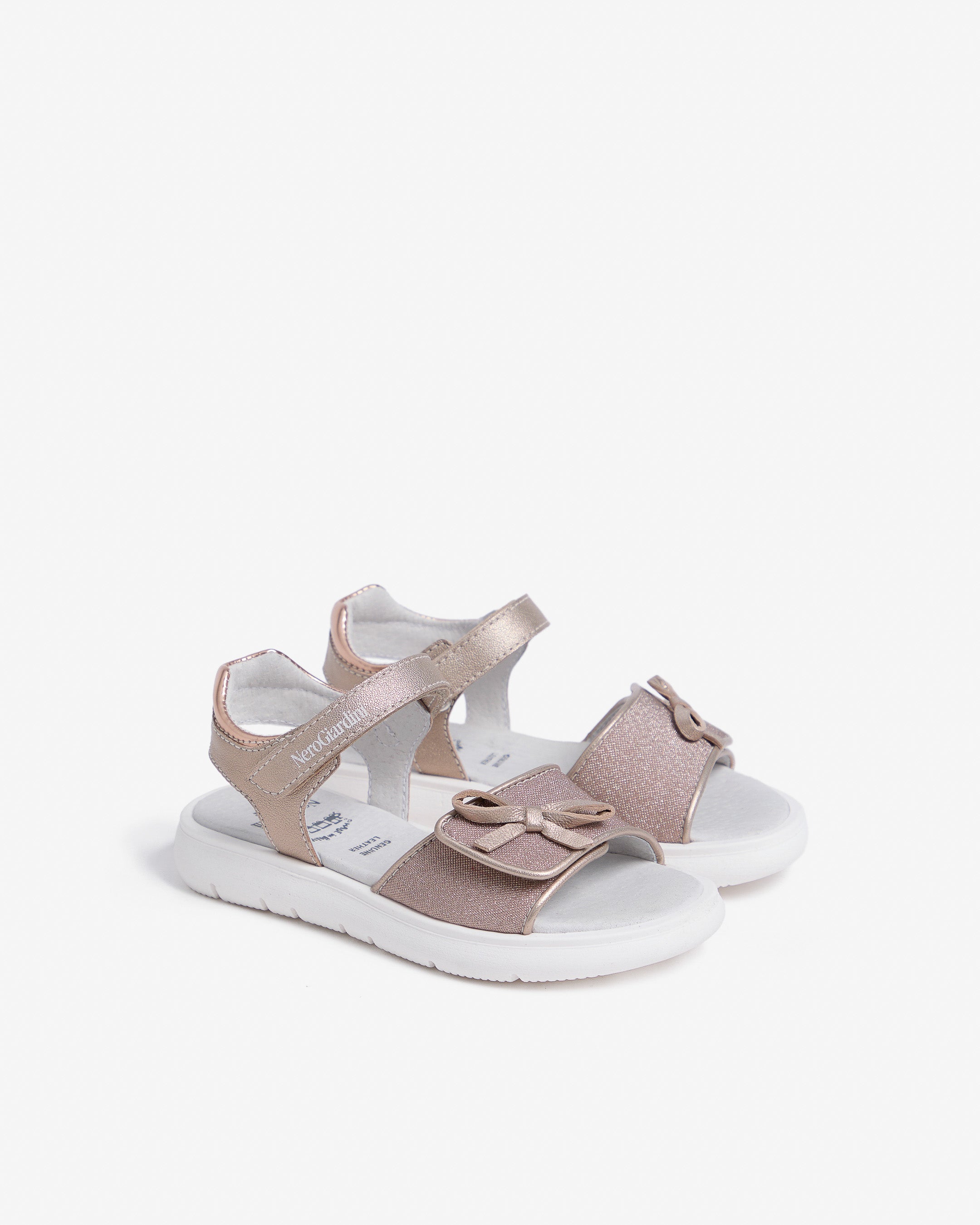 Sandalen Junior voor Meisje in Technisch Materiaal en Leder