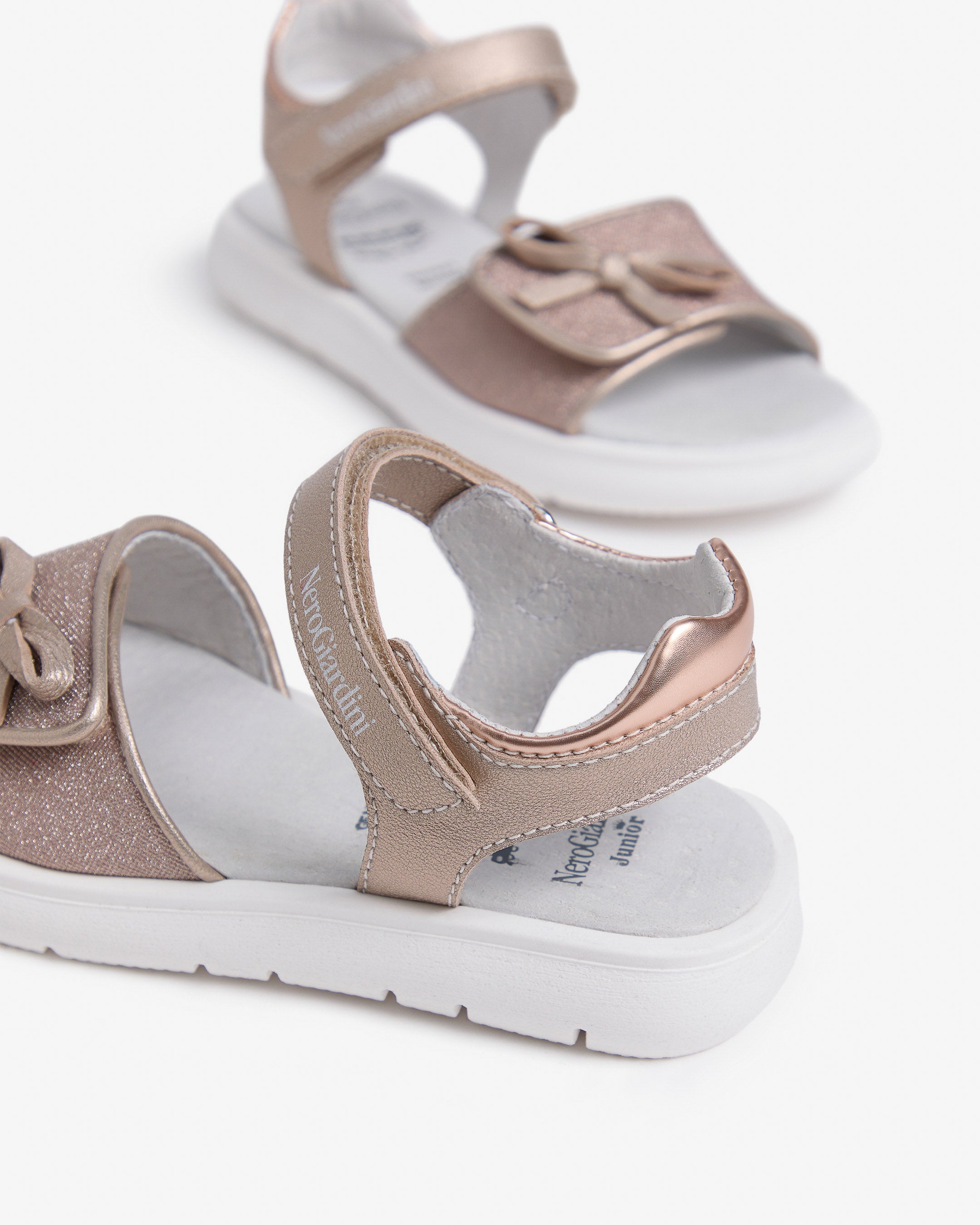 Sandalen Junior voor Meisje in Technisch Materiaal en Leder