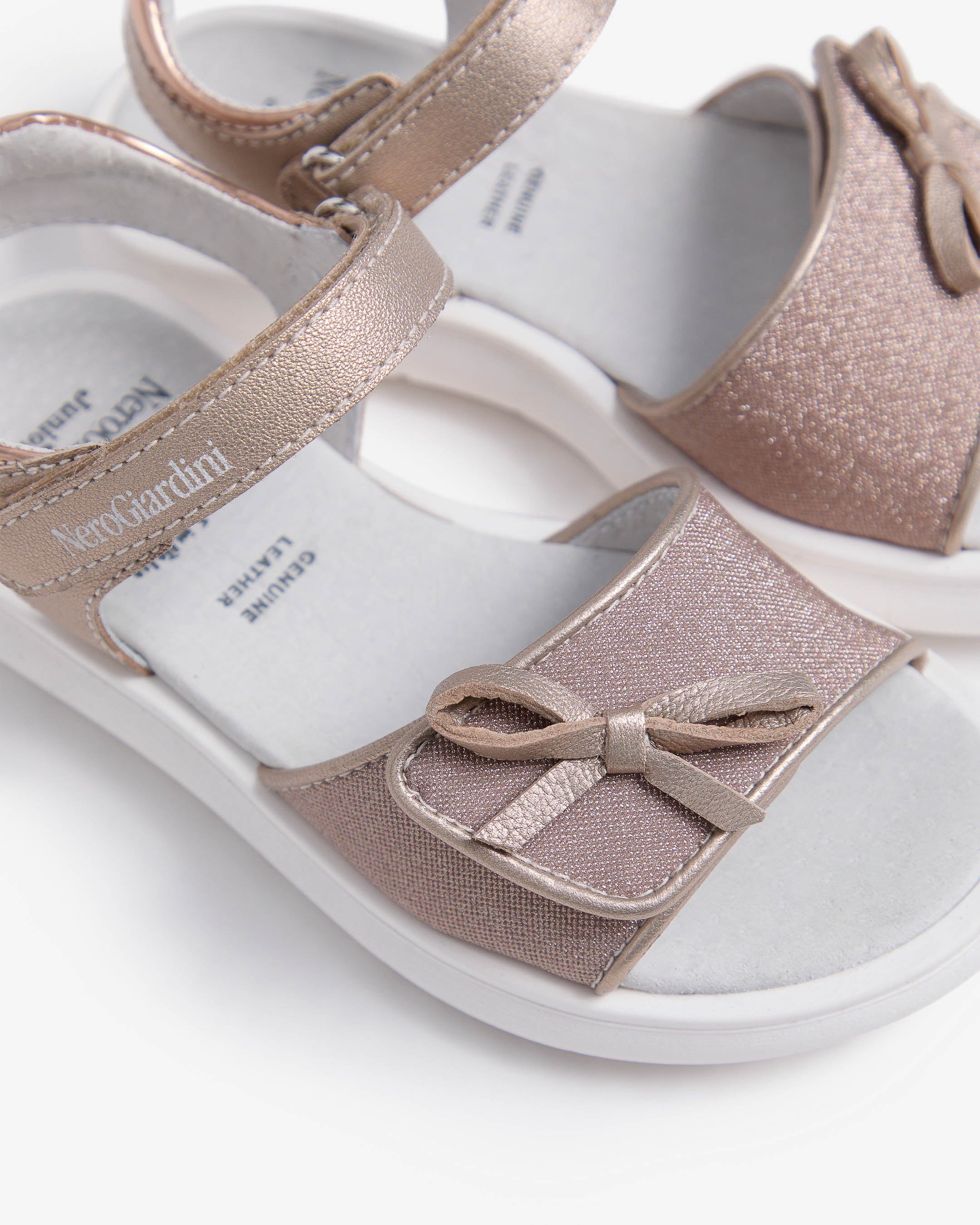 Sandalen Junior voor Meisje in Technisch Materiaal en Leder