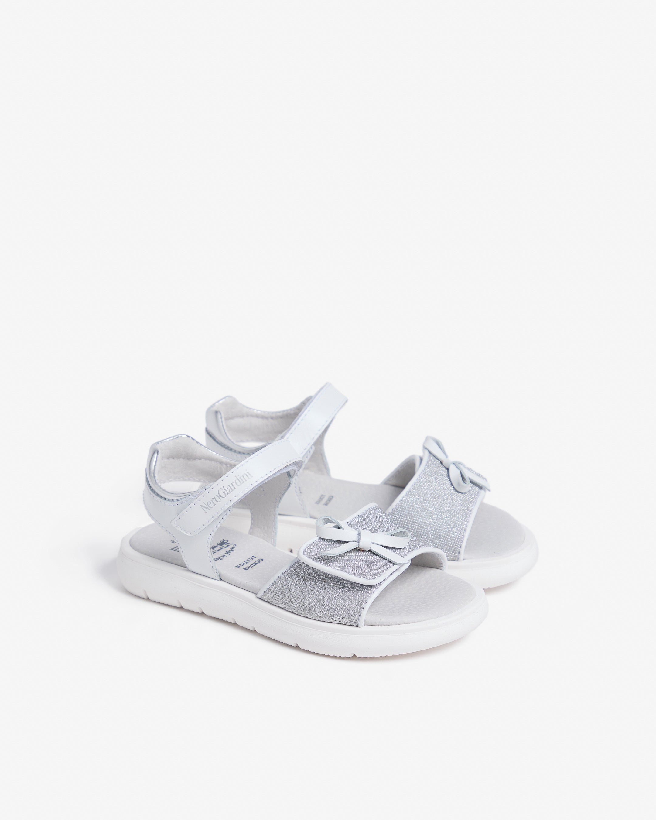Sandalen Junior voor Meisje in Technisch Materiaal en Leder