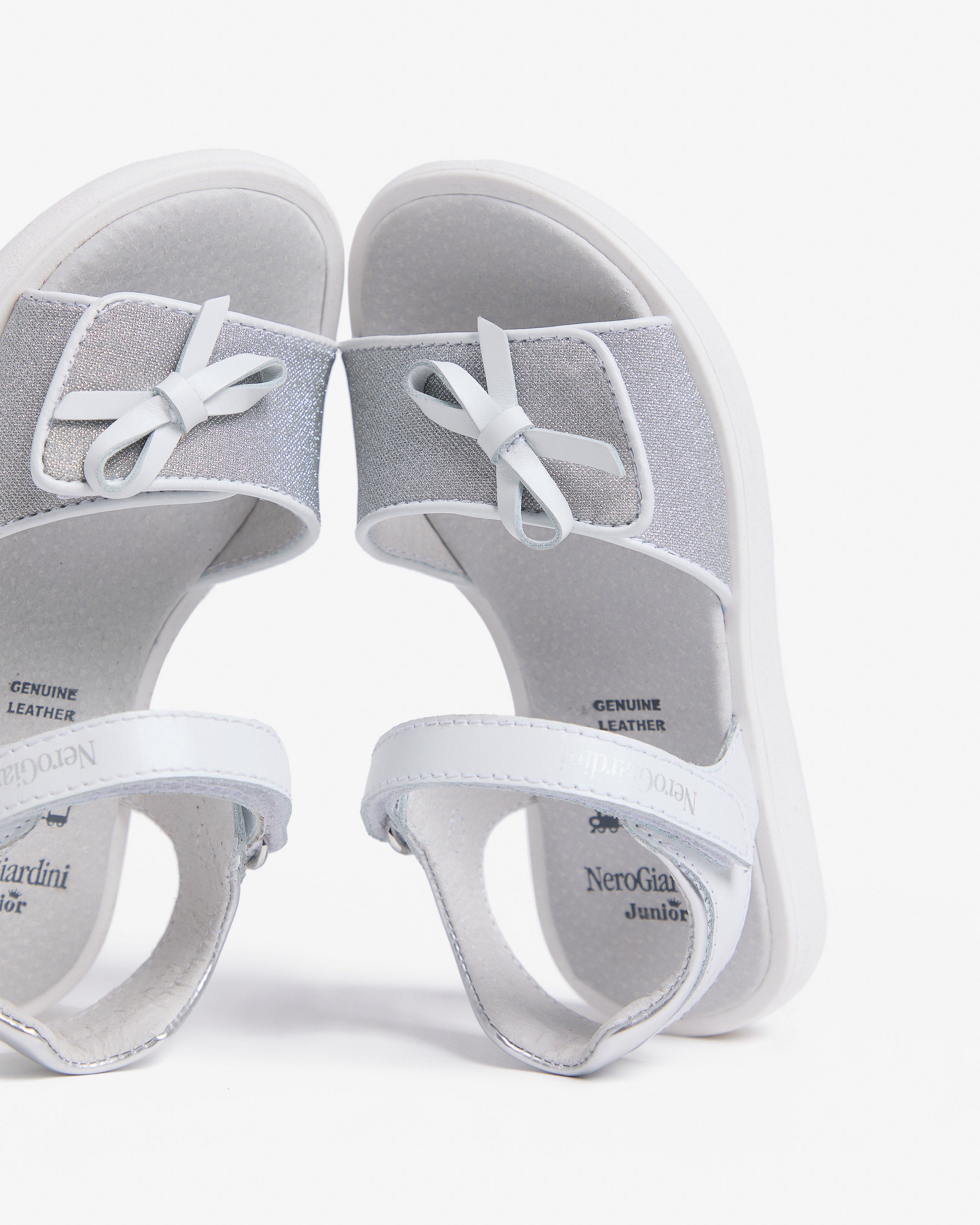 Sandalen Junior voor Meisje in Technisch Materiaal en Leder