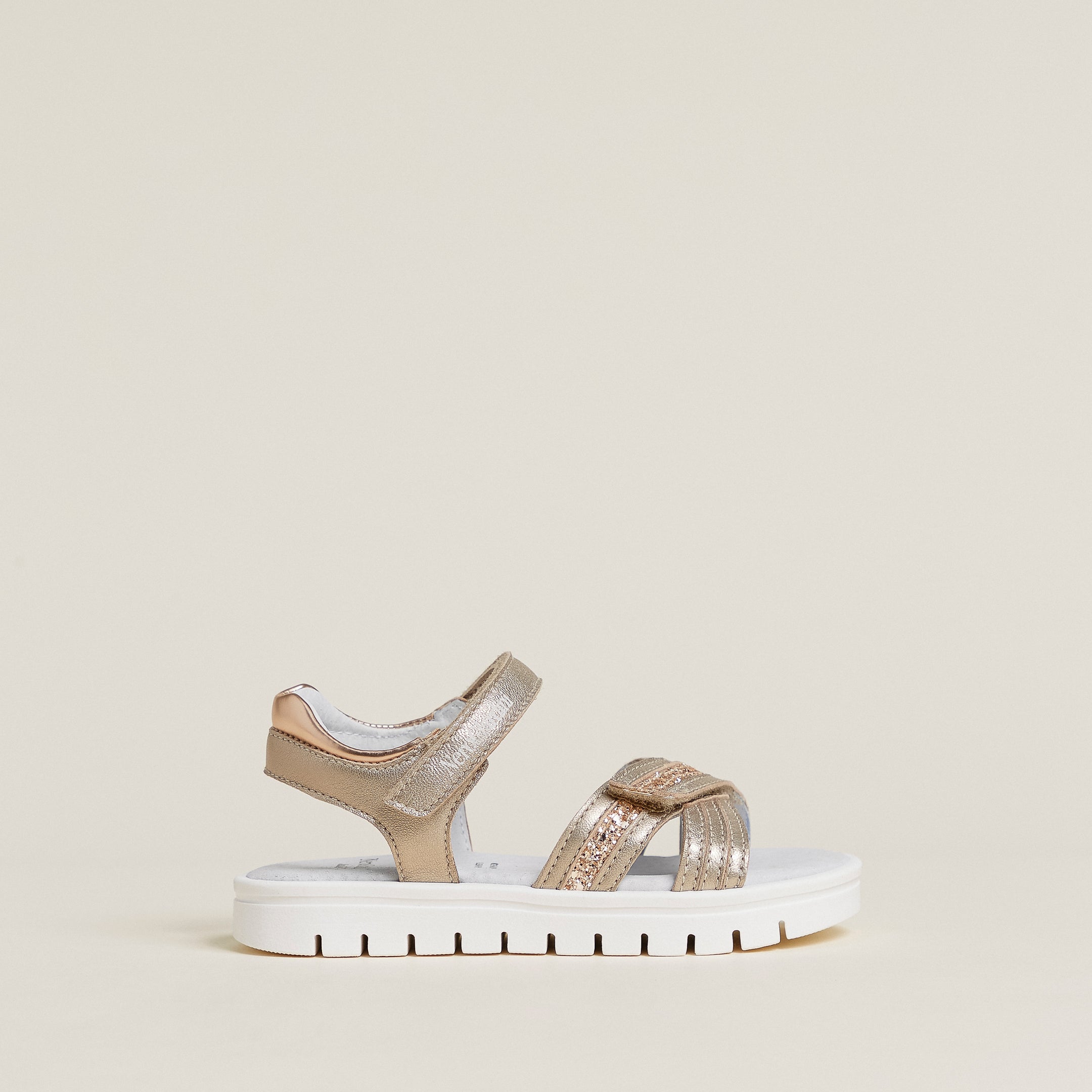 Junior Technical Fabric and Leather Sandals for Girls