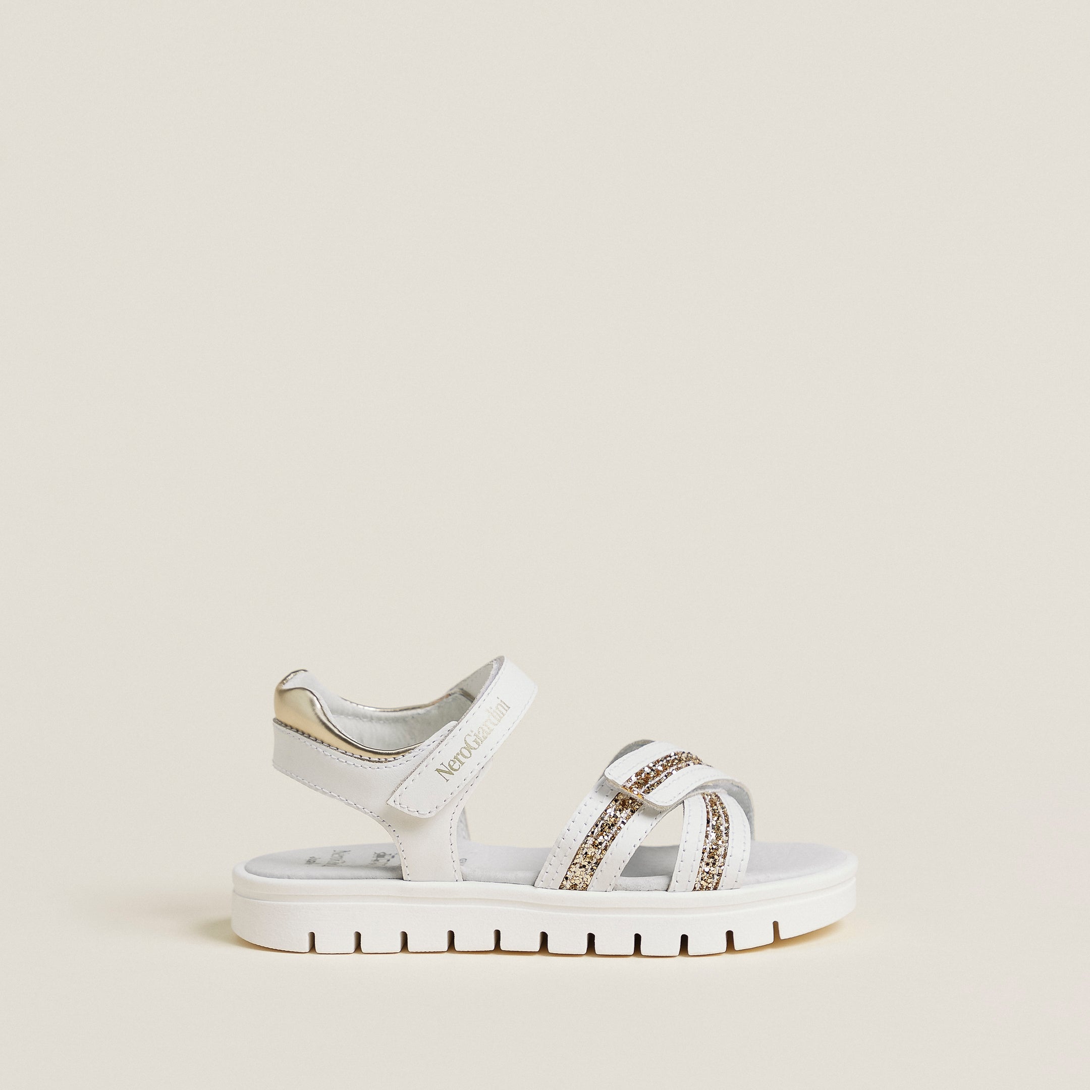 Junior Technical Fabric and Leather Sandals for Girls
