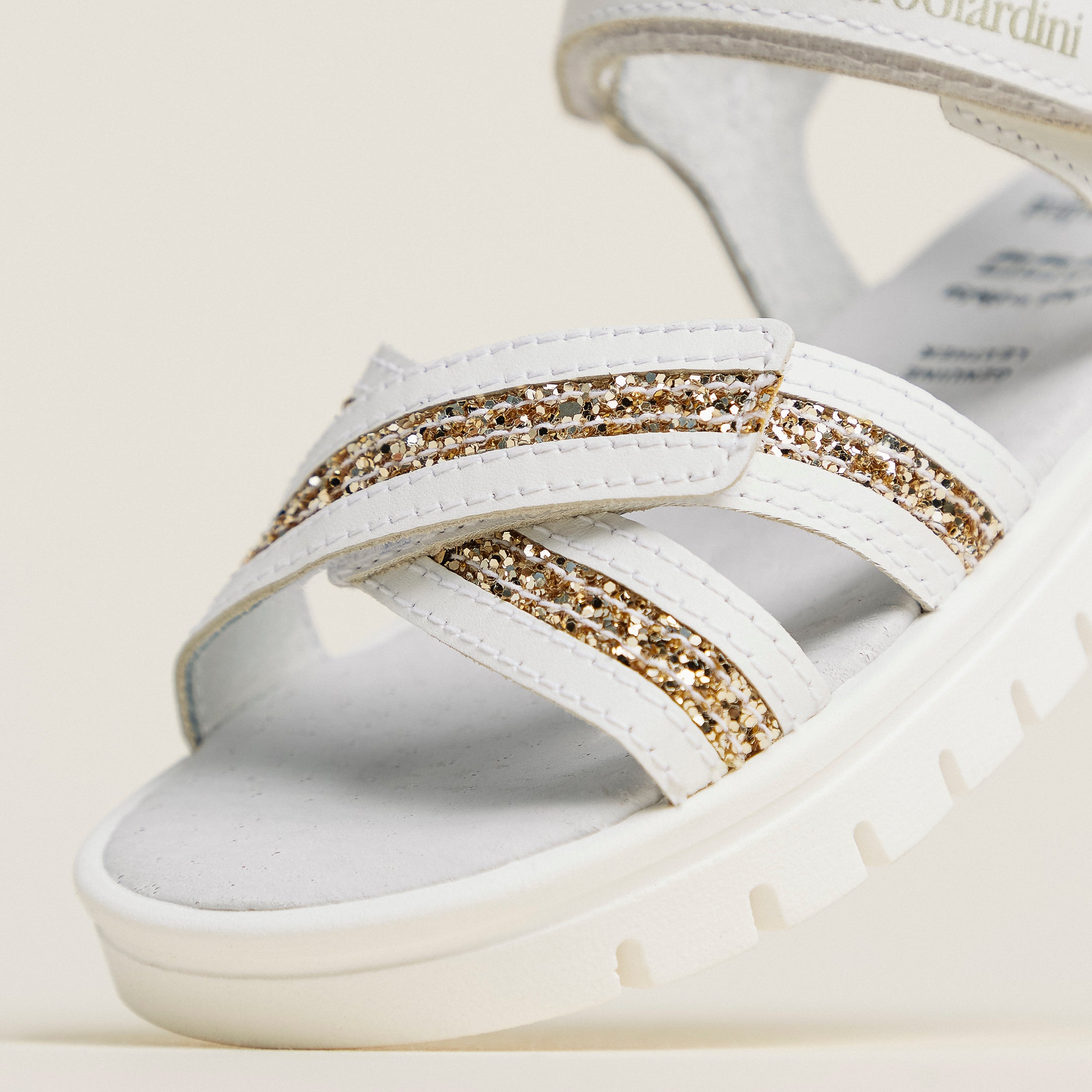 Sandalen Junior voor Meisje in Technisch Materiaal en Leder