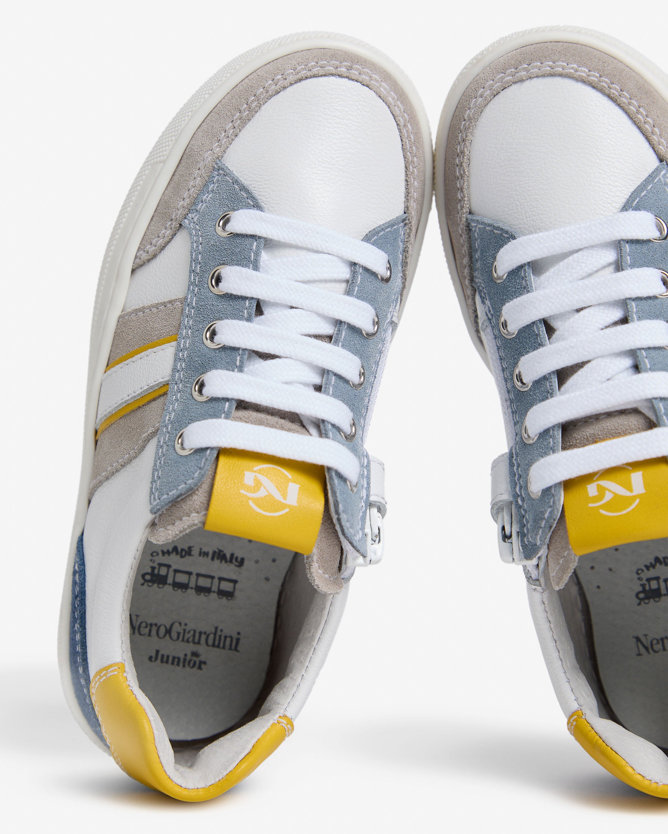 Sneakers Junior da Bambino in Pelle e Camoscio