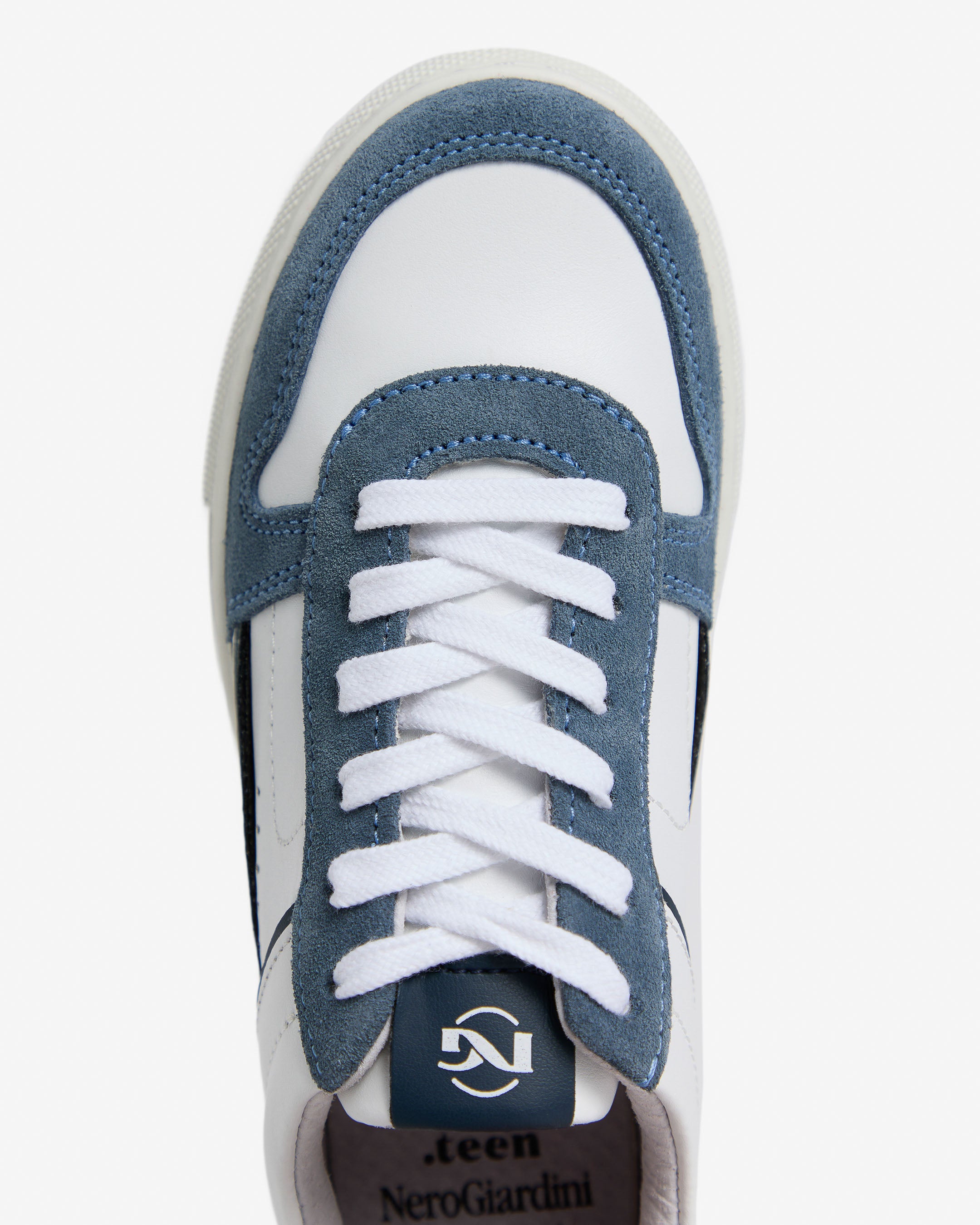 Sneakers Teen pour Garçon en Cuir Velours et Matière Technique