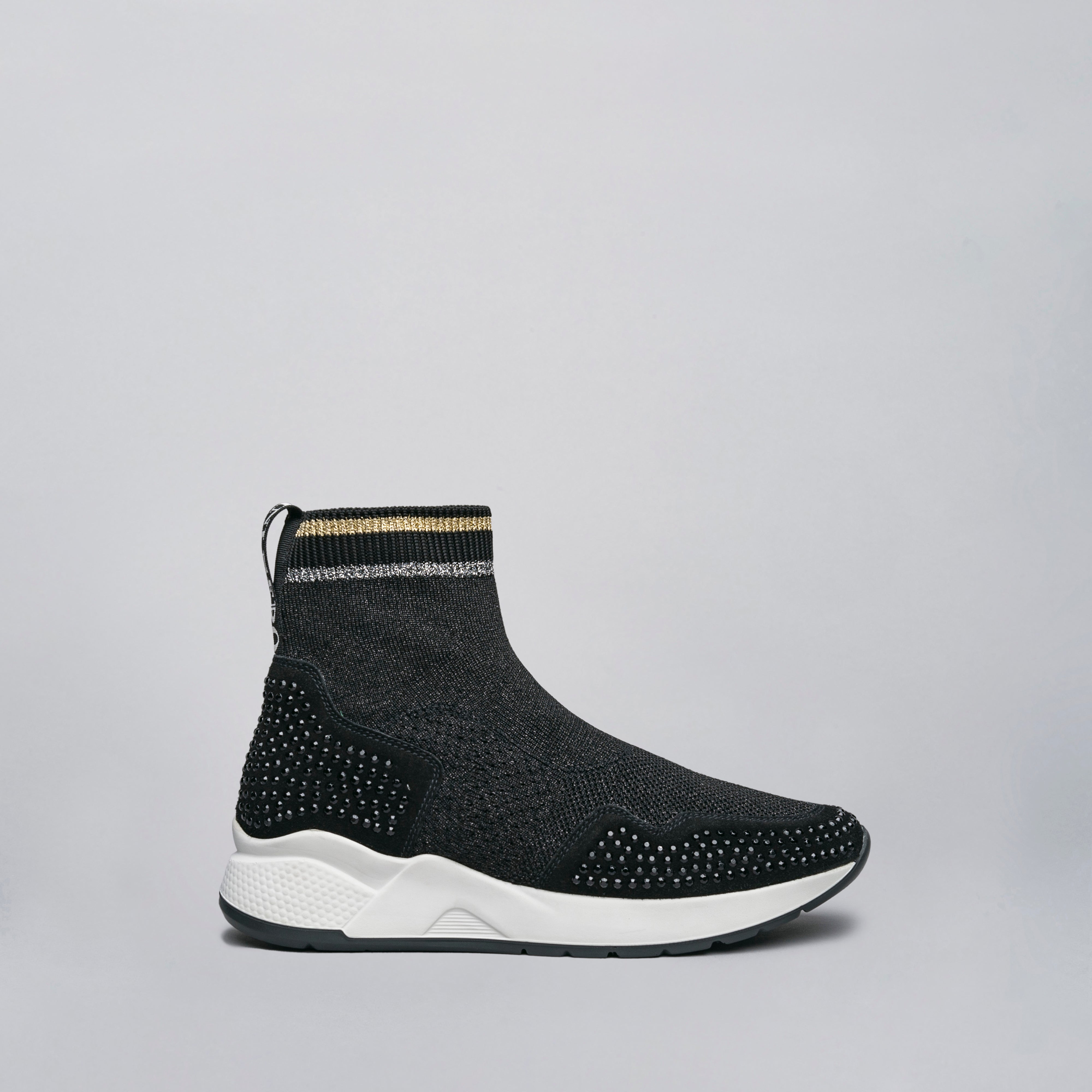 Sneakers Alte Donna in Camoscio e Tessuto Tecnico