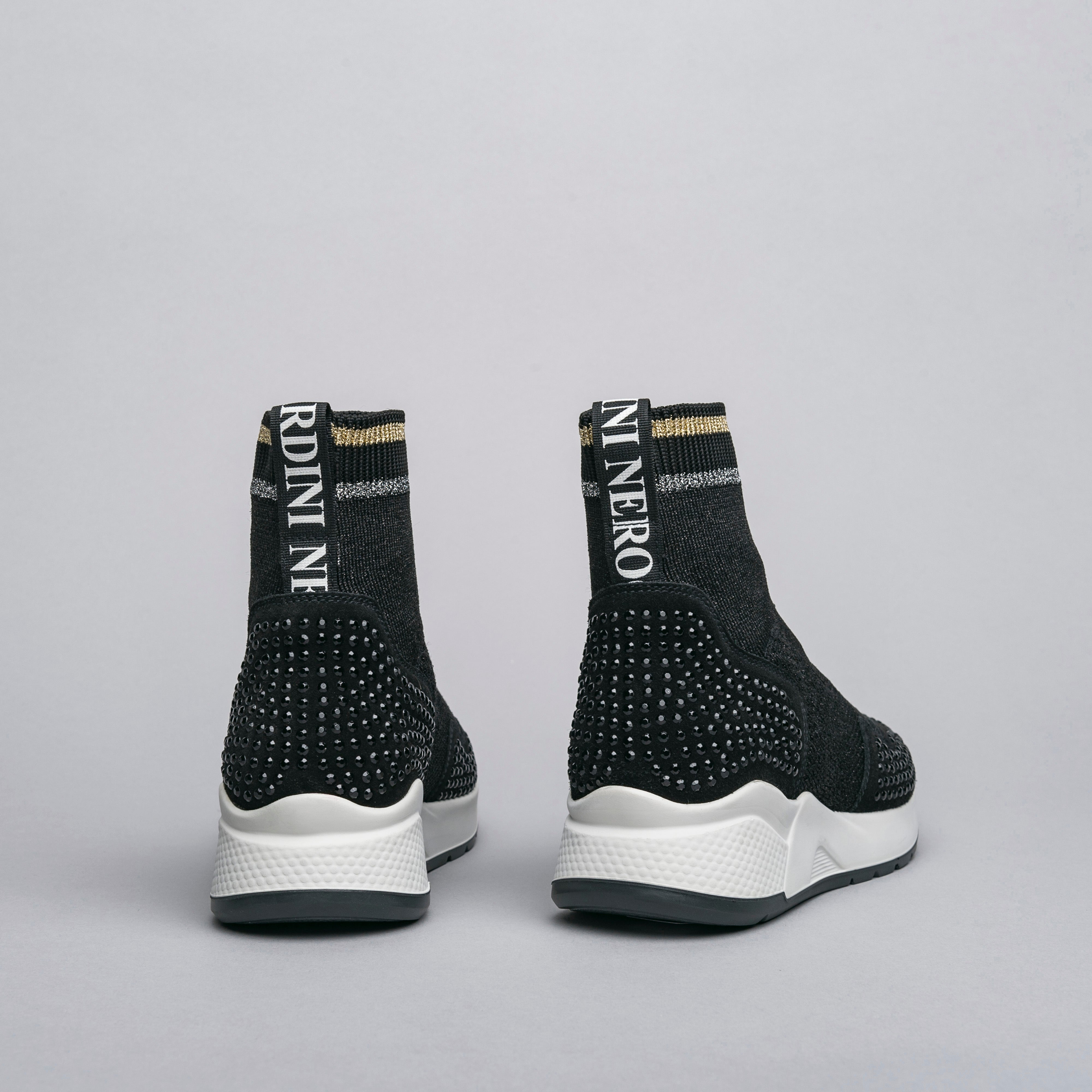 Sneakers Alte Donna in Camoscio e Tessuto Tecnico
