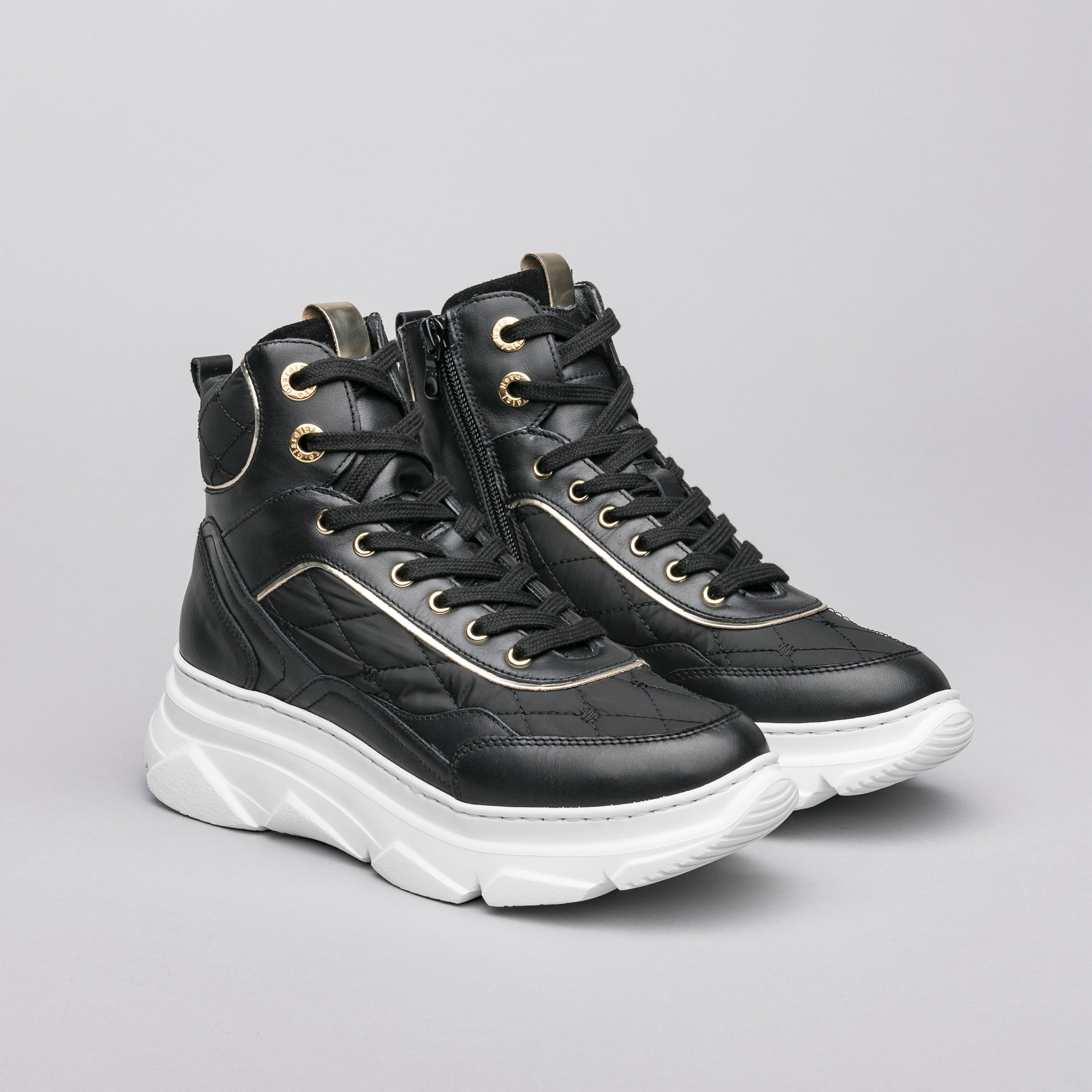 Sneakers Alte Donna in Pelle e Camoscio