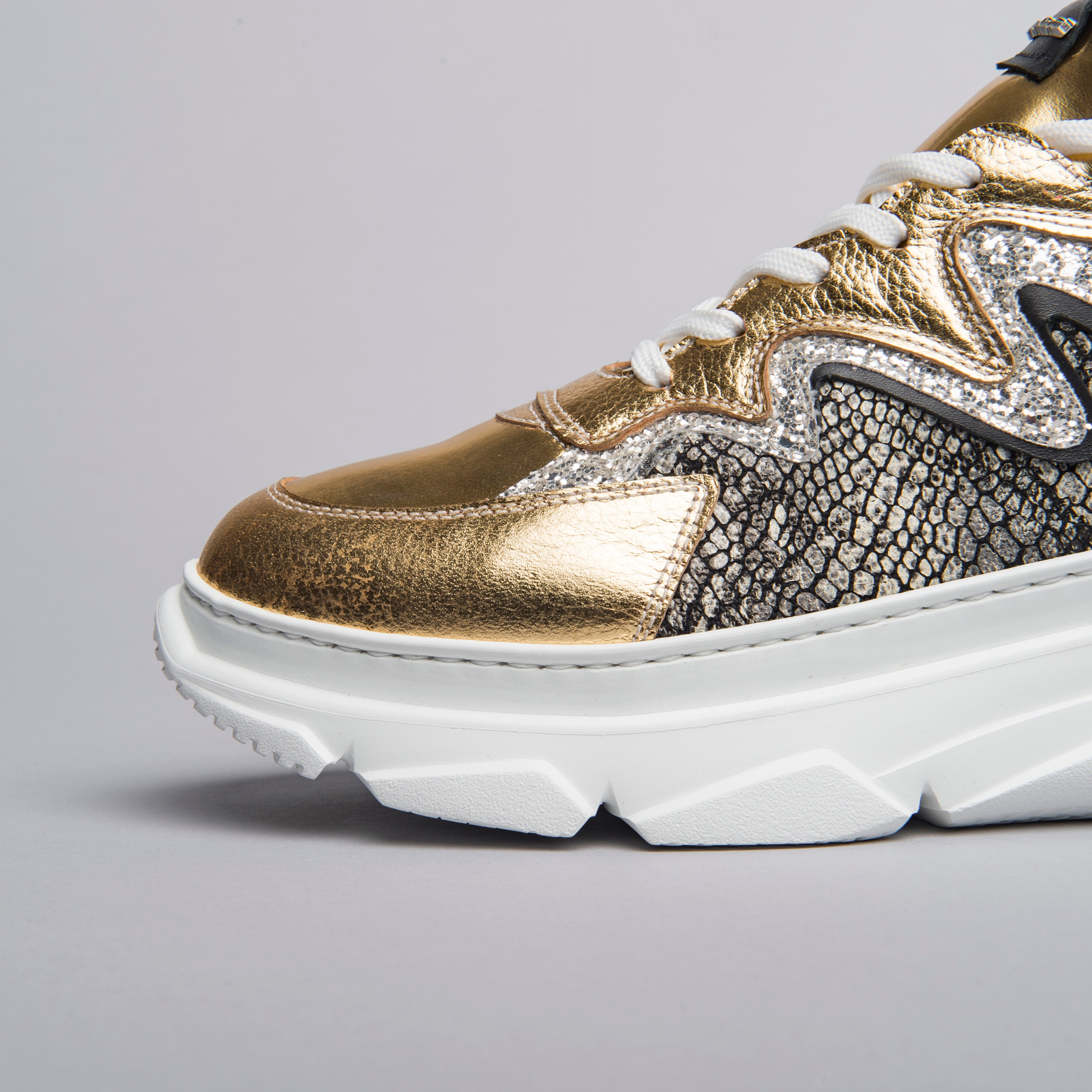 Sneakers Donna in Pelle e Materiale Tecnico