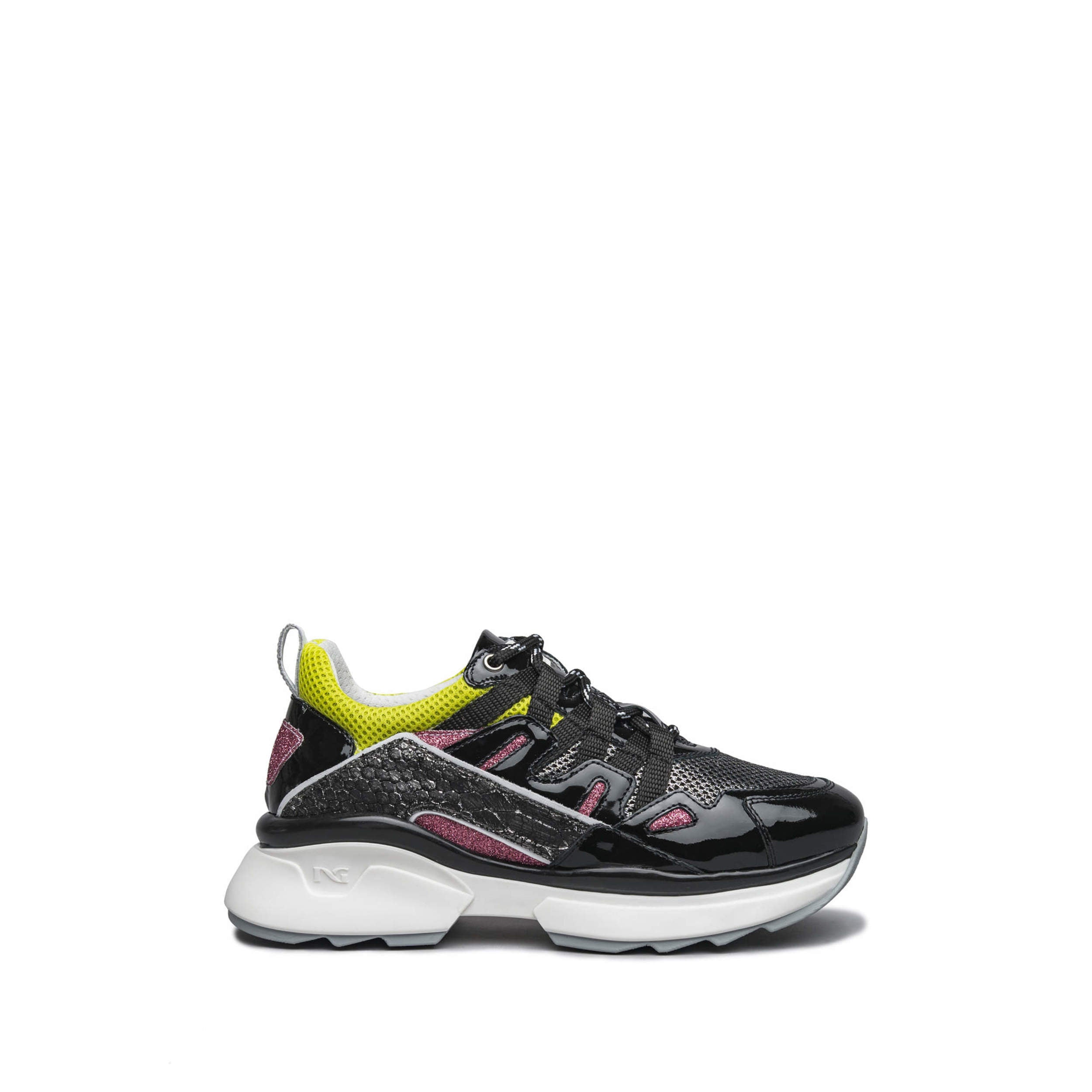 Sneakers Donna in Pelle e Tessuto Tecnico