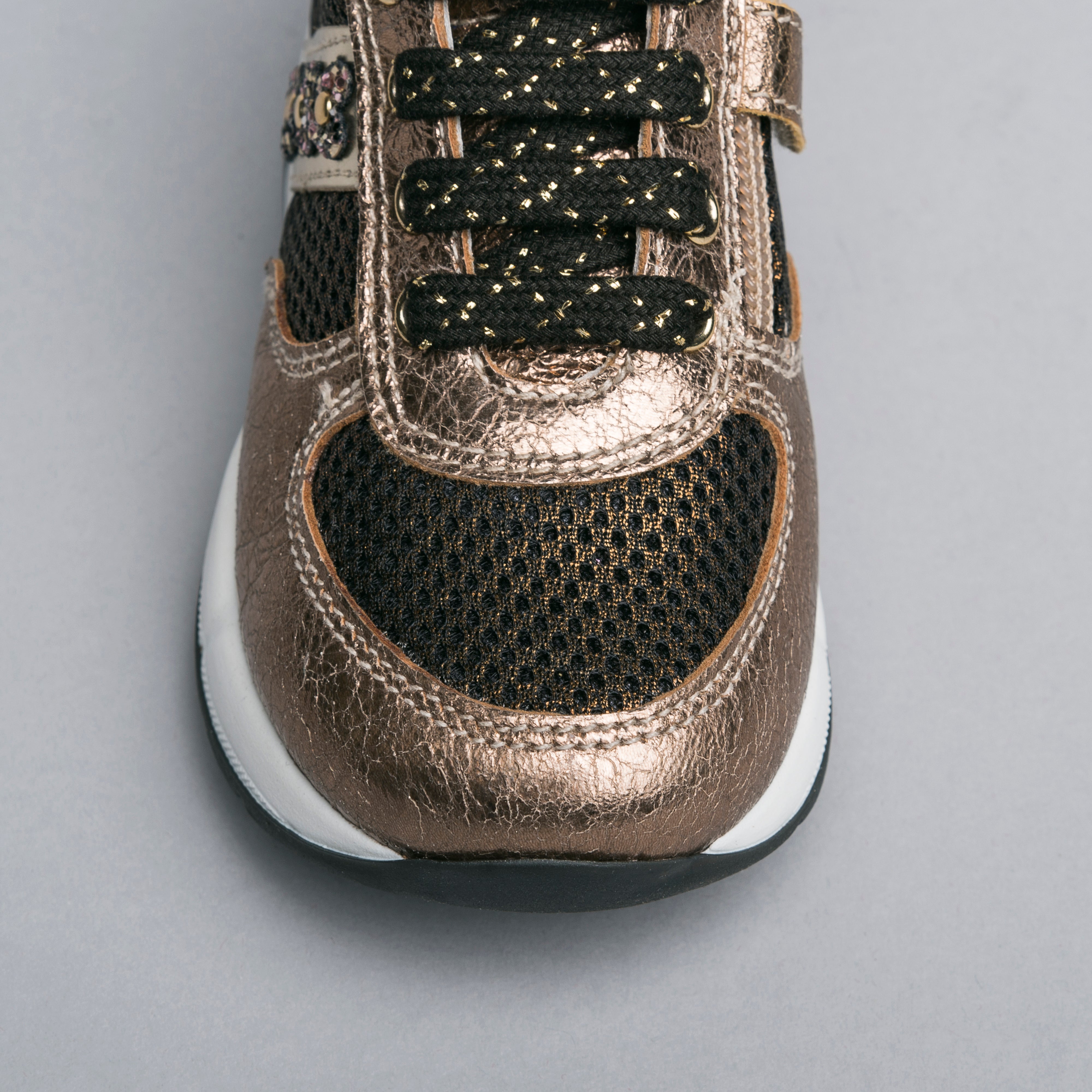 Sneakers Junior da Bambina in Pelle e Tela